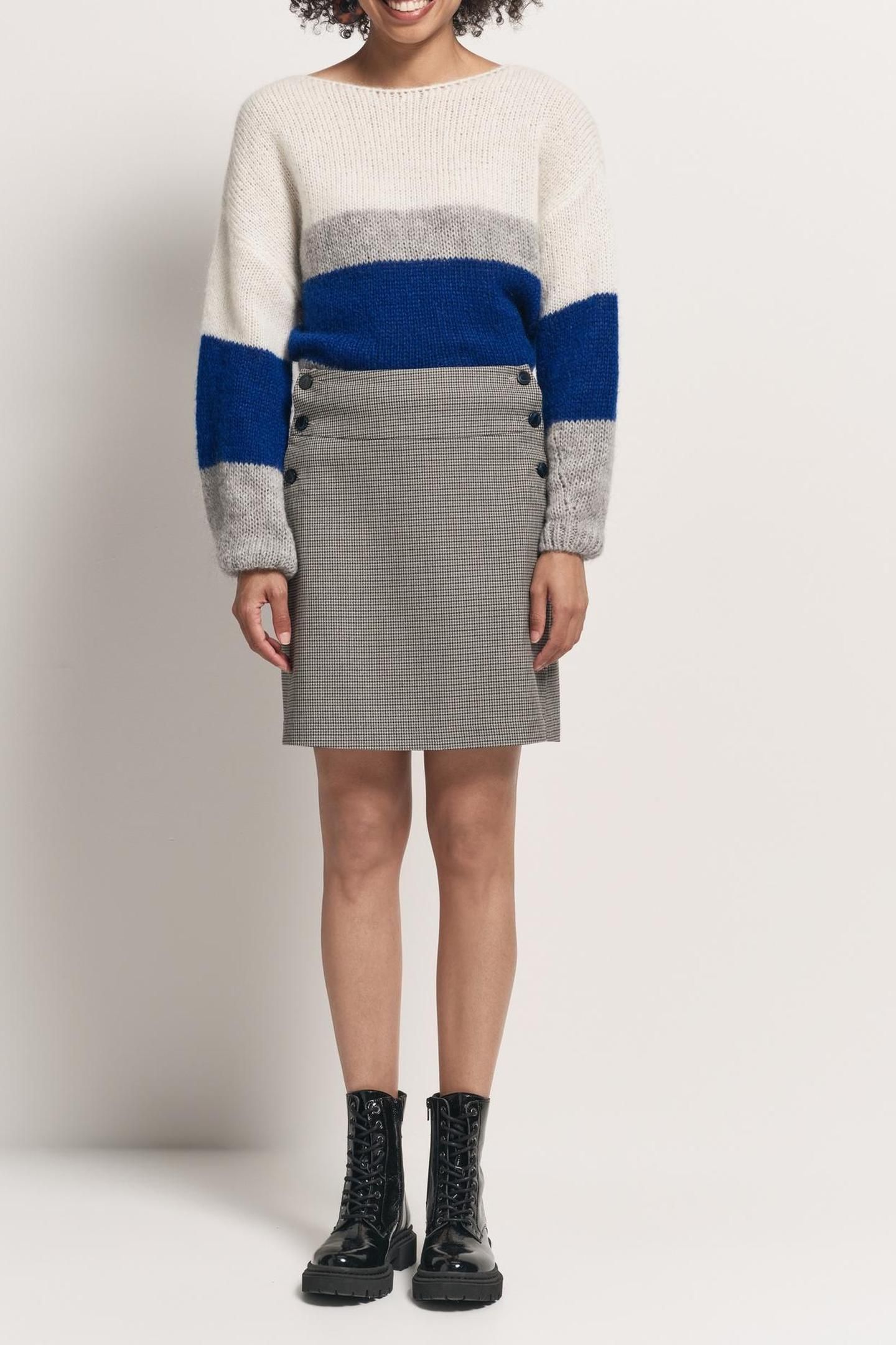 JUJU - BLUE FOOTSTONE SUIT SKIRT 1