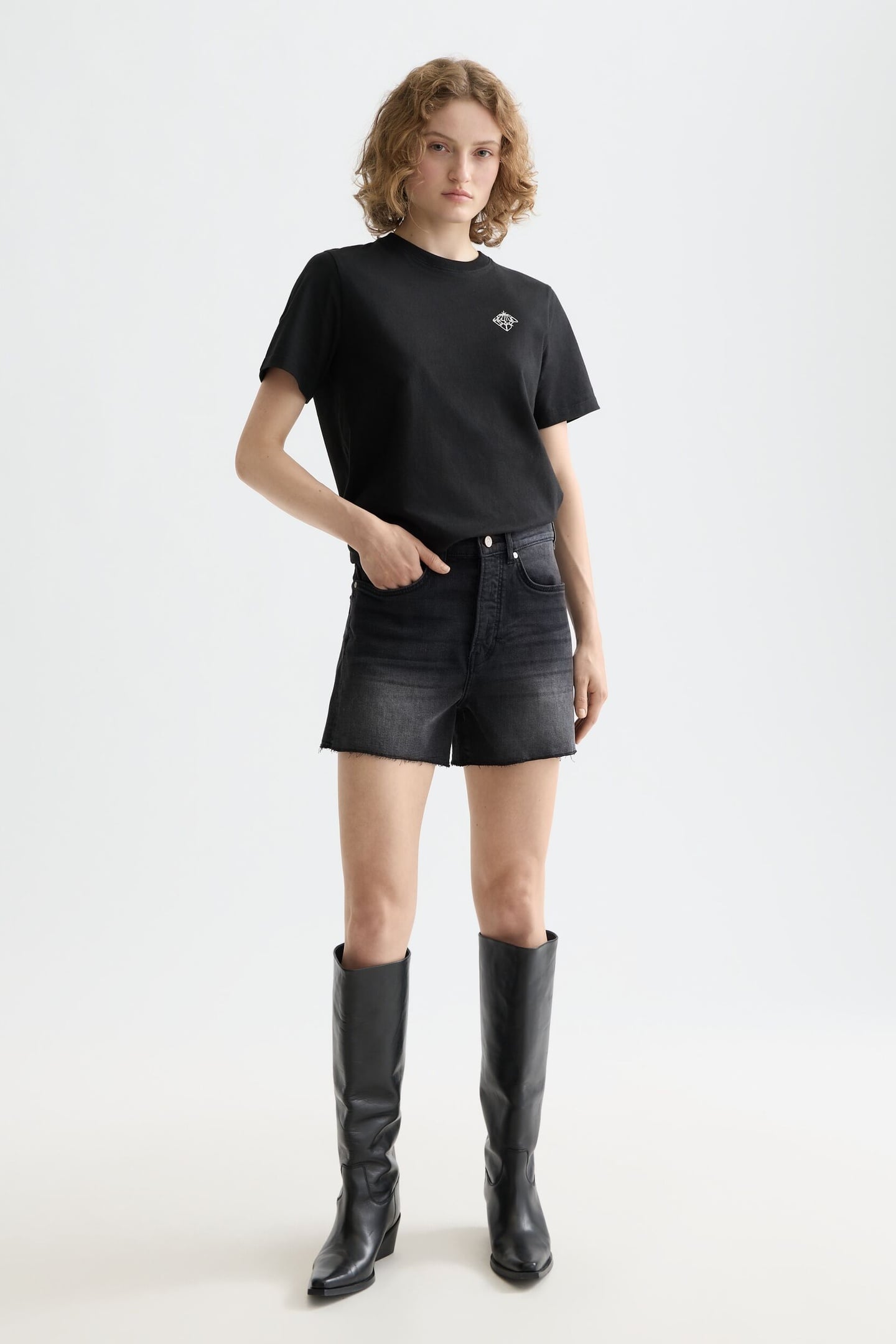 THE RAY CUT OFF DENIM SHORT BLACK NIGHT 2