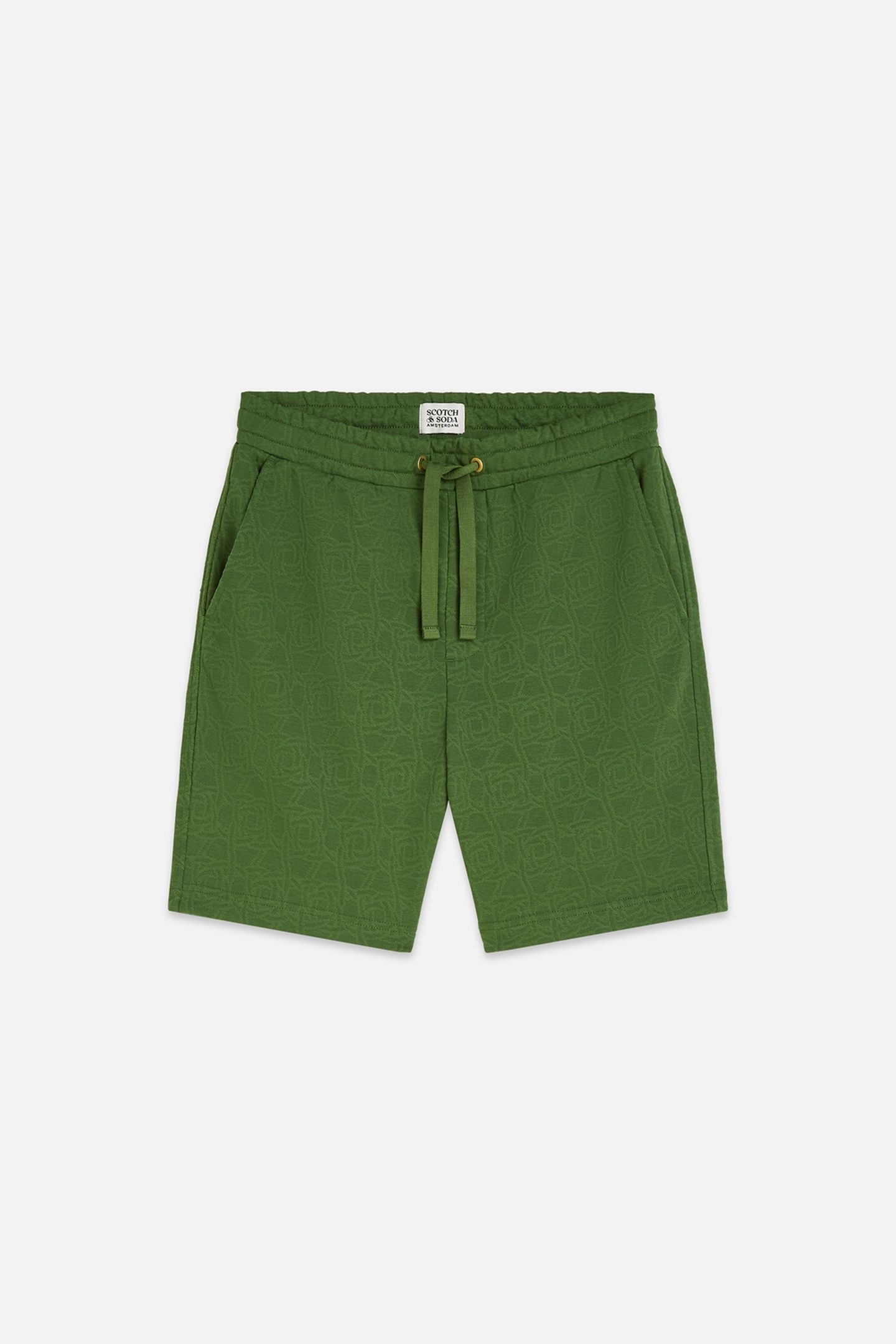 JACQUARD REGULARFIT SHORTS DARK GREEN 1