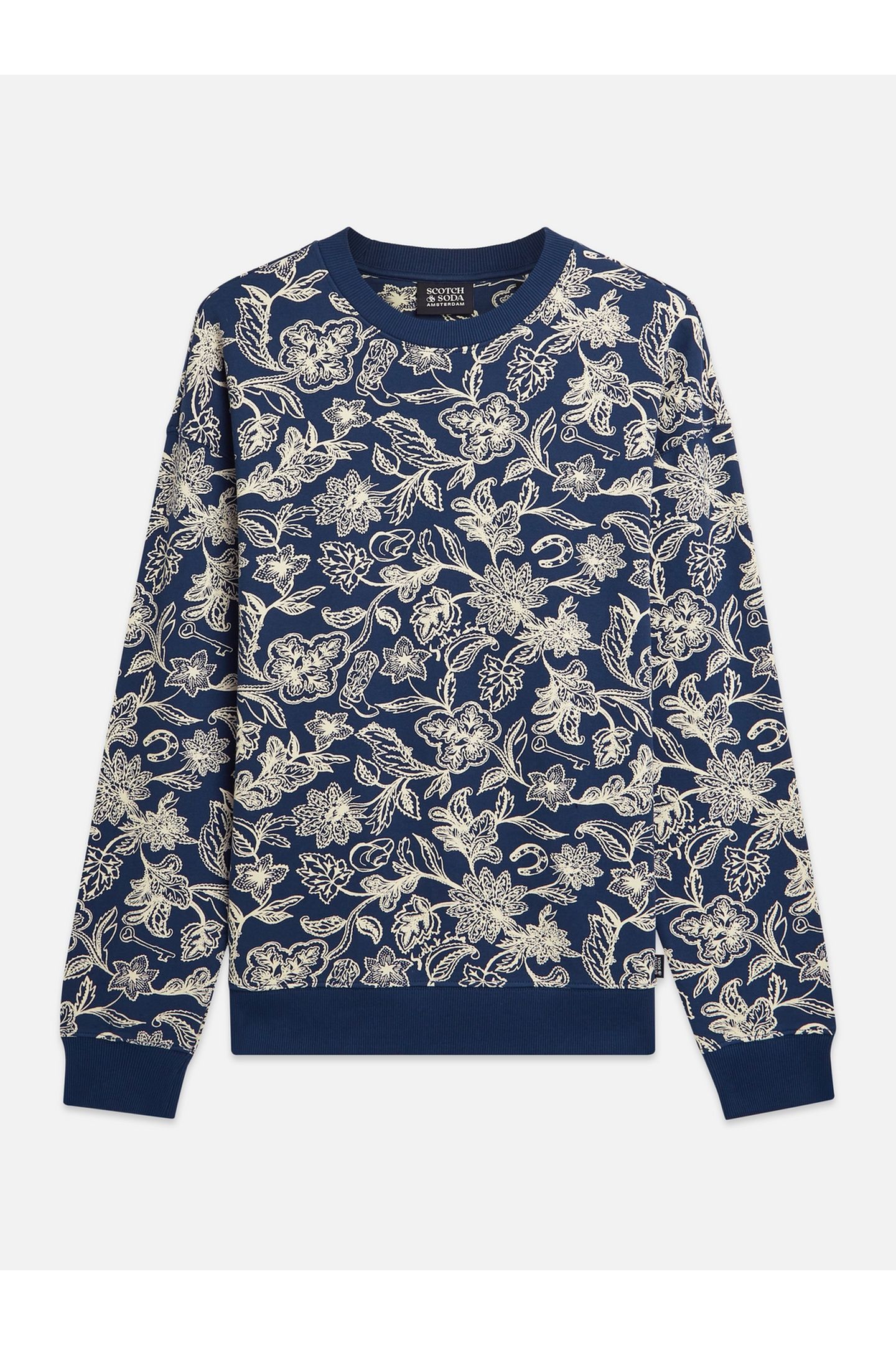 PRINTED RELAXEDFIT SWEATSHIRT NAVY 1