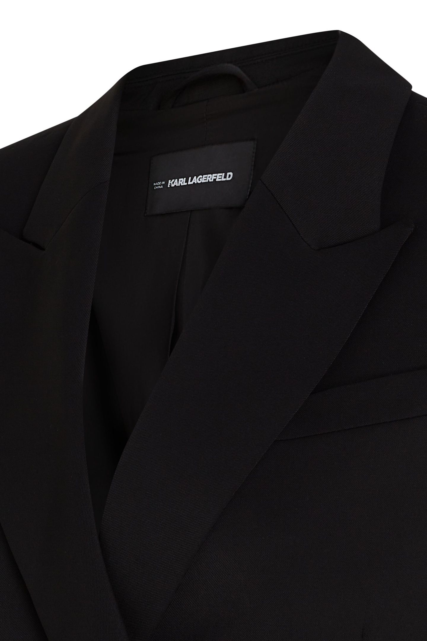 BUTTON DOUBLE-BREASTED TAILORED BLAZER BLACK 3