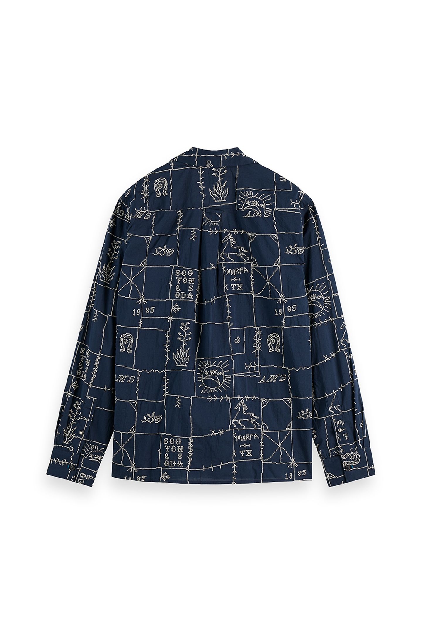 ALLOVER EMBROIDERED SHIRT BLACK 5
