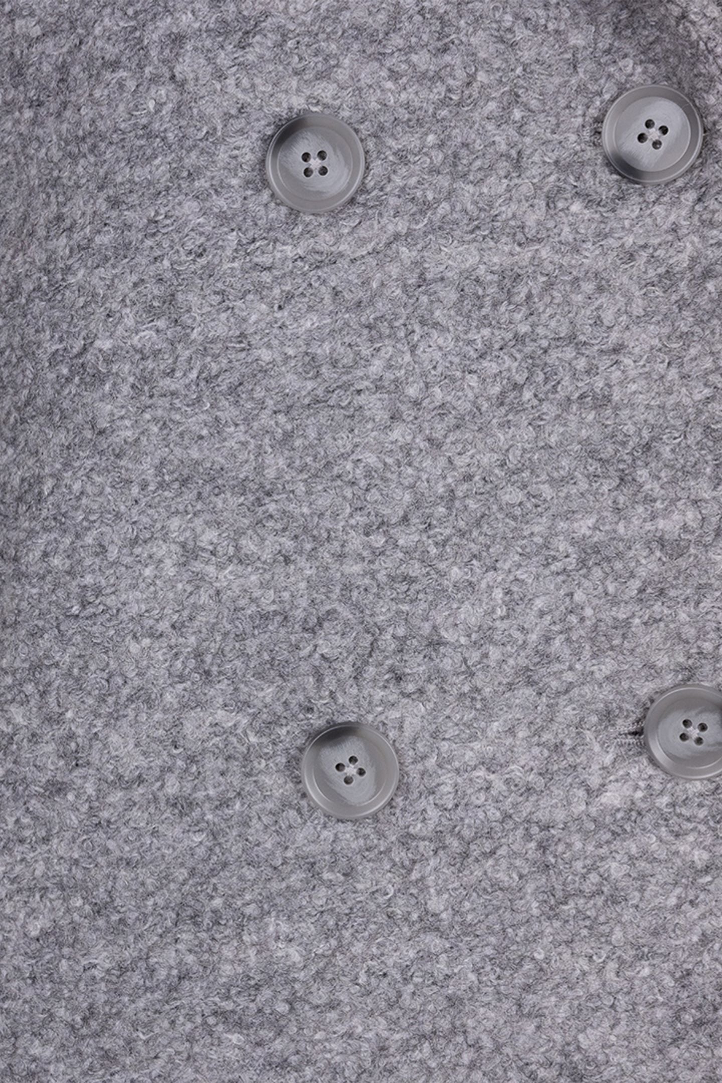 COAT DOUBLE BREASTED BOUCLE DARK GREY 6