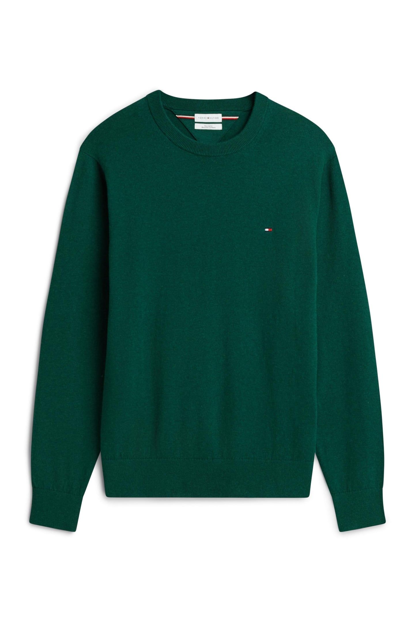 PIMA COTTON CASHMERE SWEATER ORNAMENTAL GREEN HEATHER 3