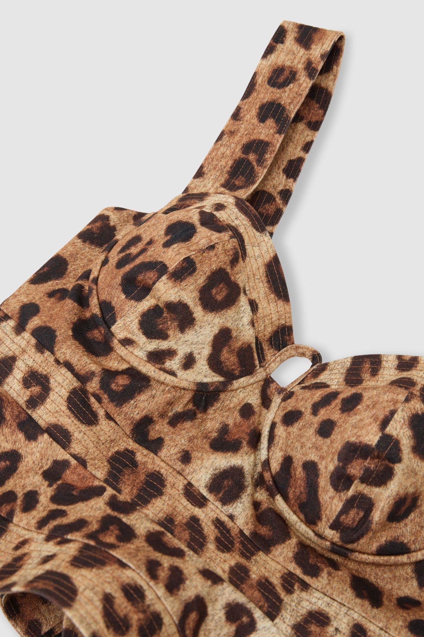 LEOPARD PRINT BUSTIER TOP NEUTRAL 5