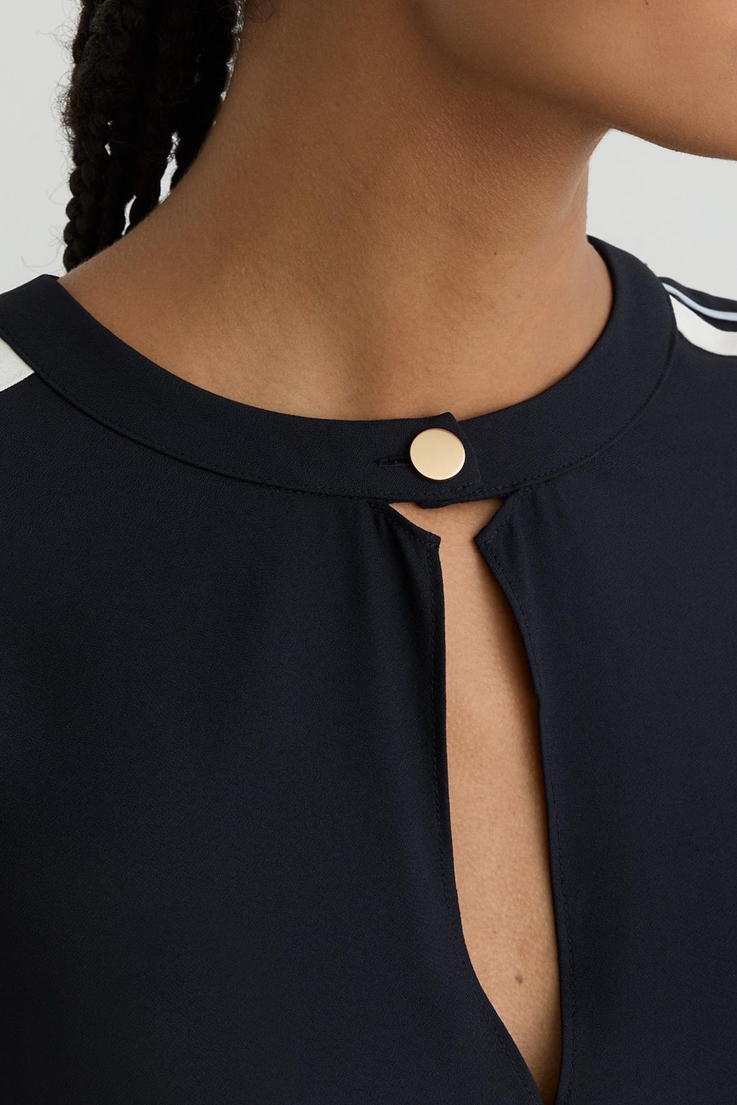 SHORT TIPPED SHIFT DRESS NAVY 6