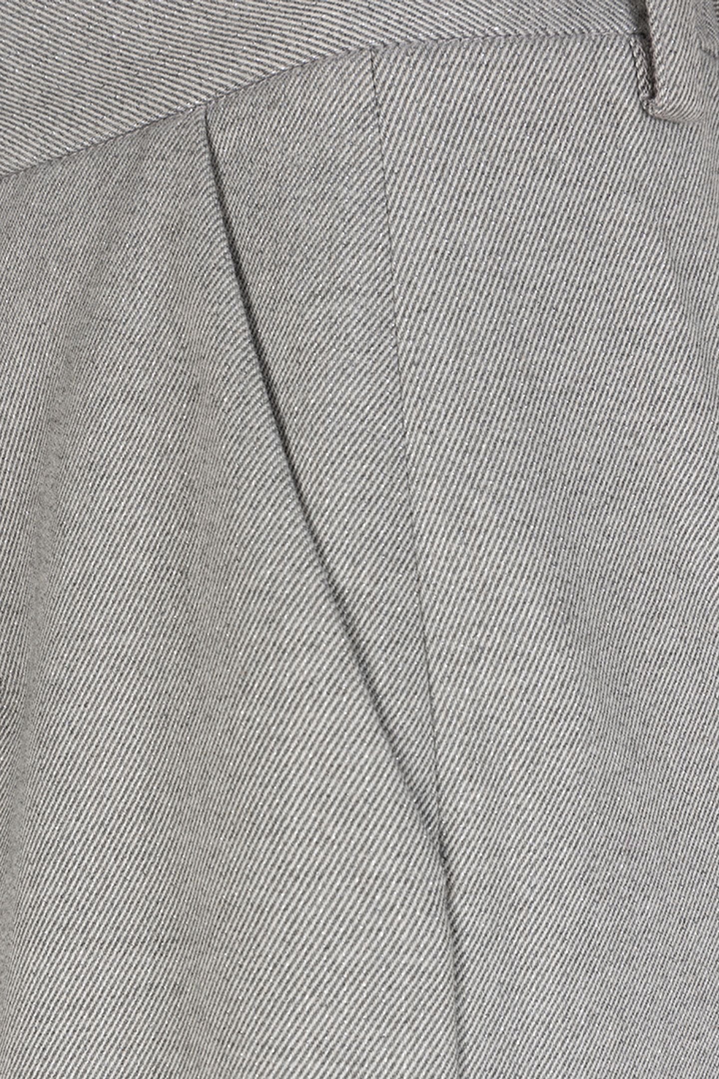 TROUSERS WIDE LEG LUREX LIGHT GREY MELANGE 6