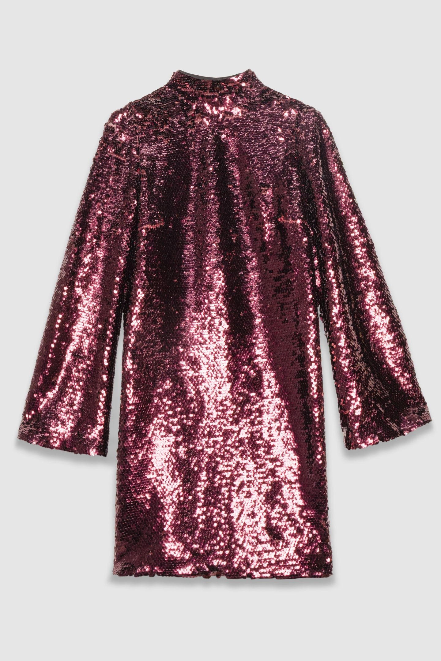 BURGUNDY ALLOVER SEQUIN BACKLESS DRESS 4