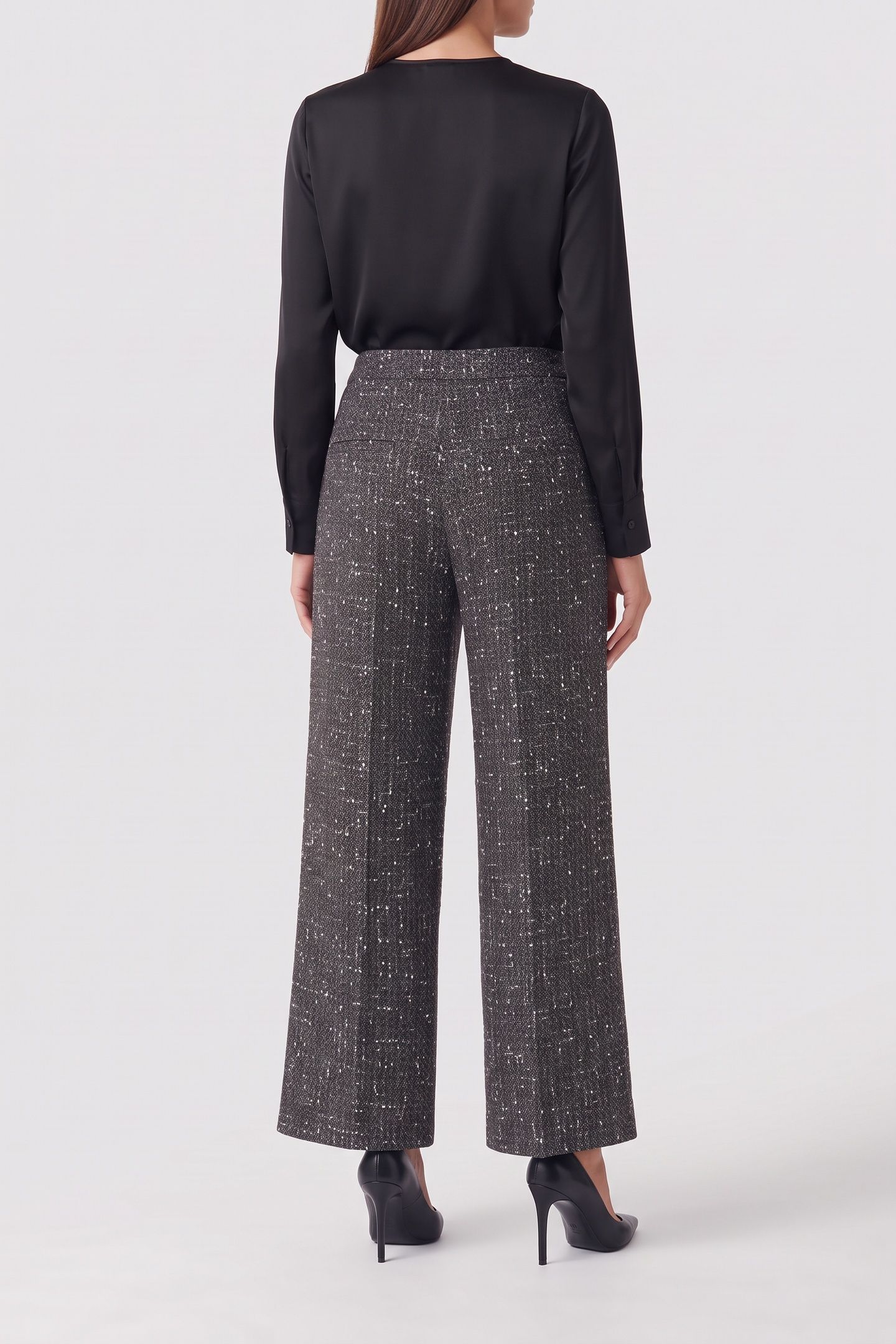 BOUCLE WIDE LEG PANTS GREY BOUCLE 4