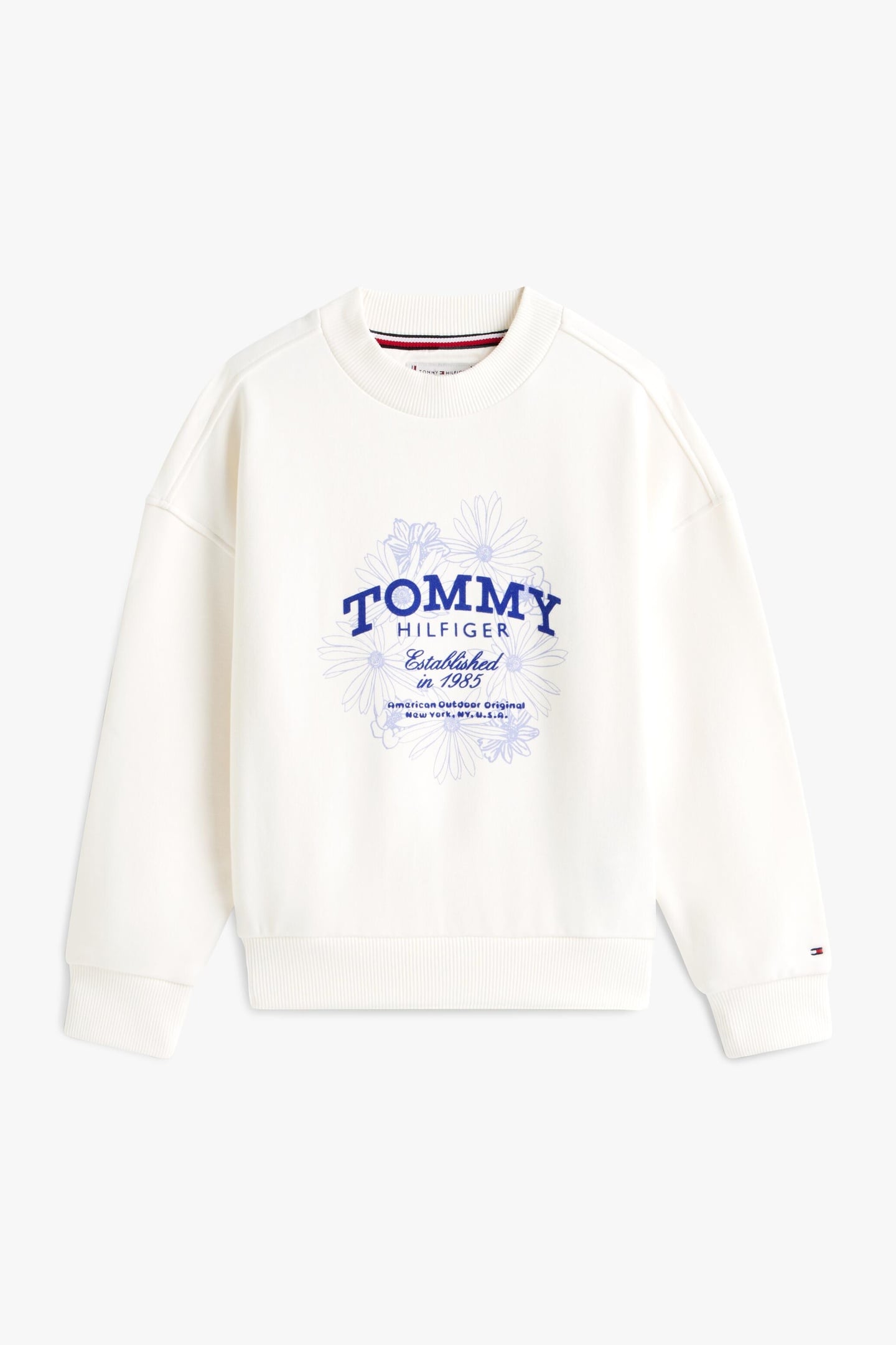 GIRLS TOMMY FLOCK FLOWER CREW ANCIENT WHITE 3