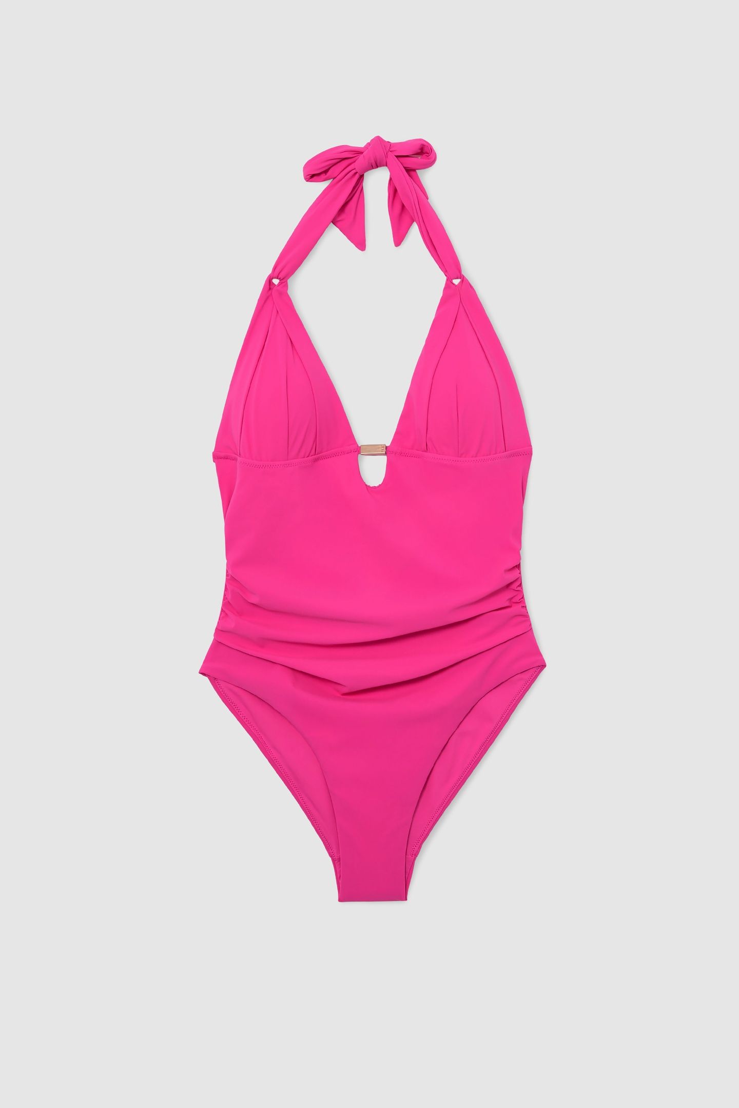 PLEAT DETAIL SWIMSUIT PINK 4