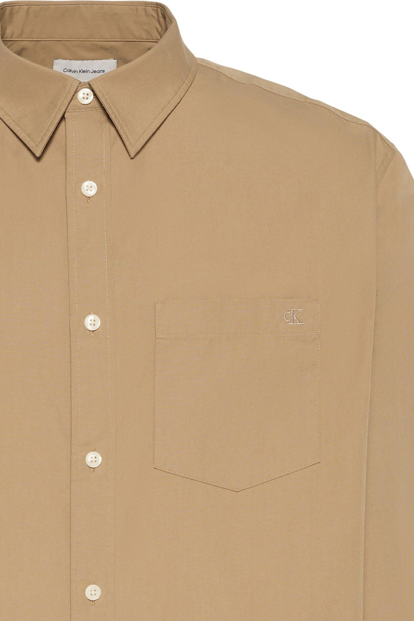 LS SOLID WASHED POPLIN SHIRT TIGERS EYE 3