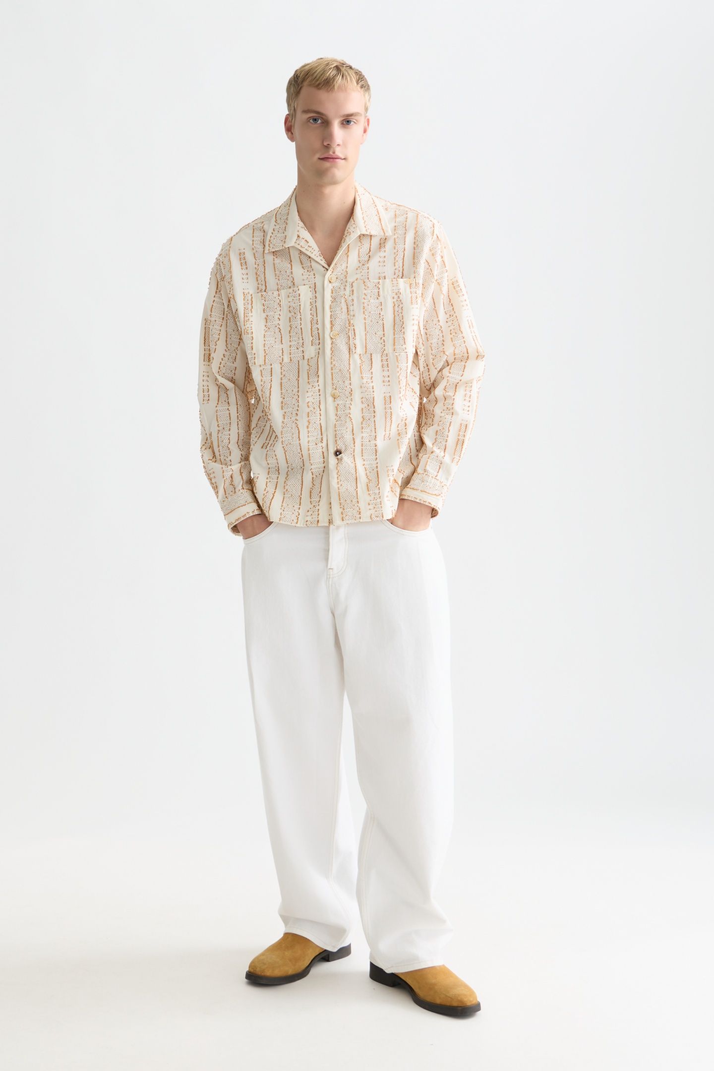 THE DAZE SUPER WIDE LEG JEANS WHITE/PASTEL 3
