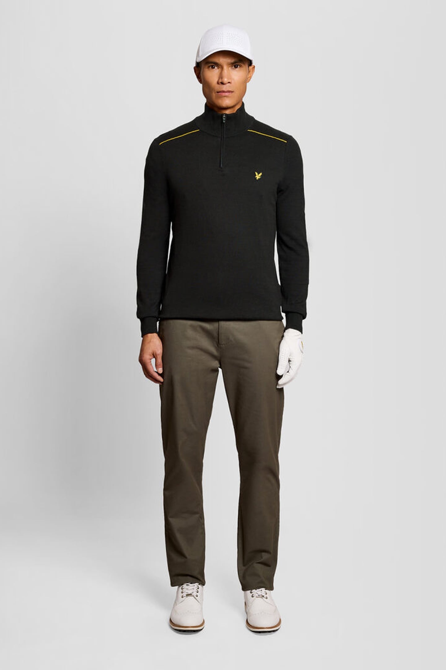 GOLF TIPPED QUARTER ZIP JUMPER JET BLACK 3