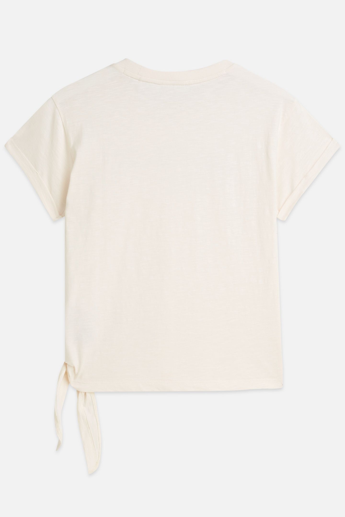ARTWORK T-SHIRT WITH SIDE KNOT EGGNOG 5