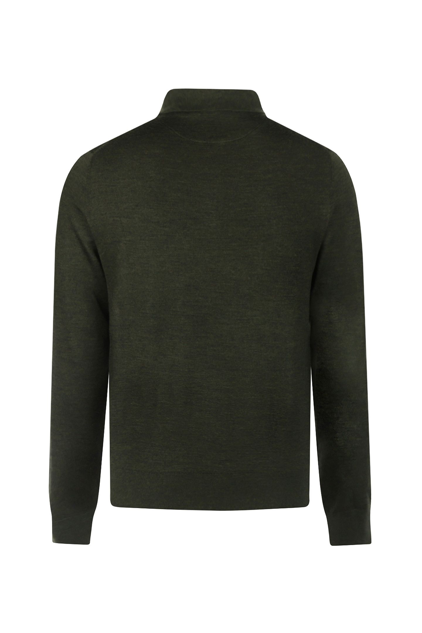 FINE MERINO L/S POLO DARK OLIVE 4