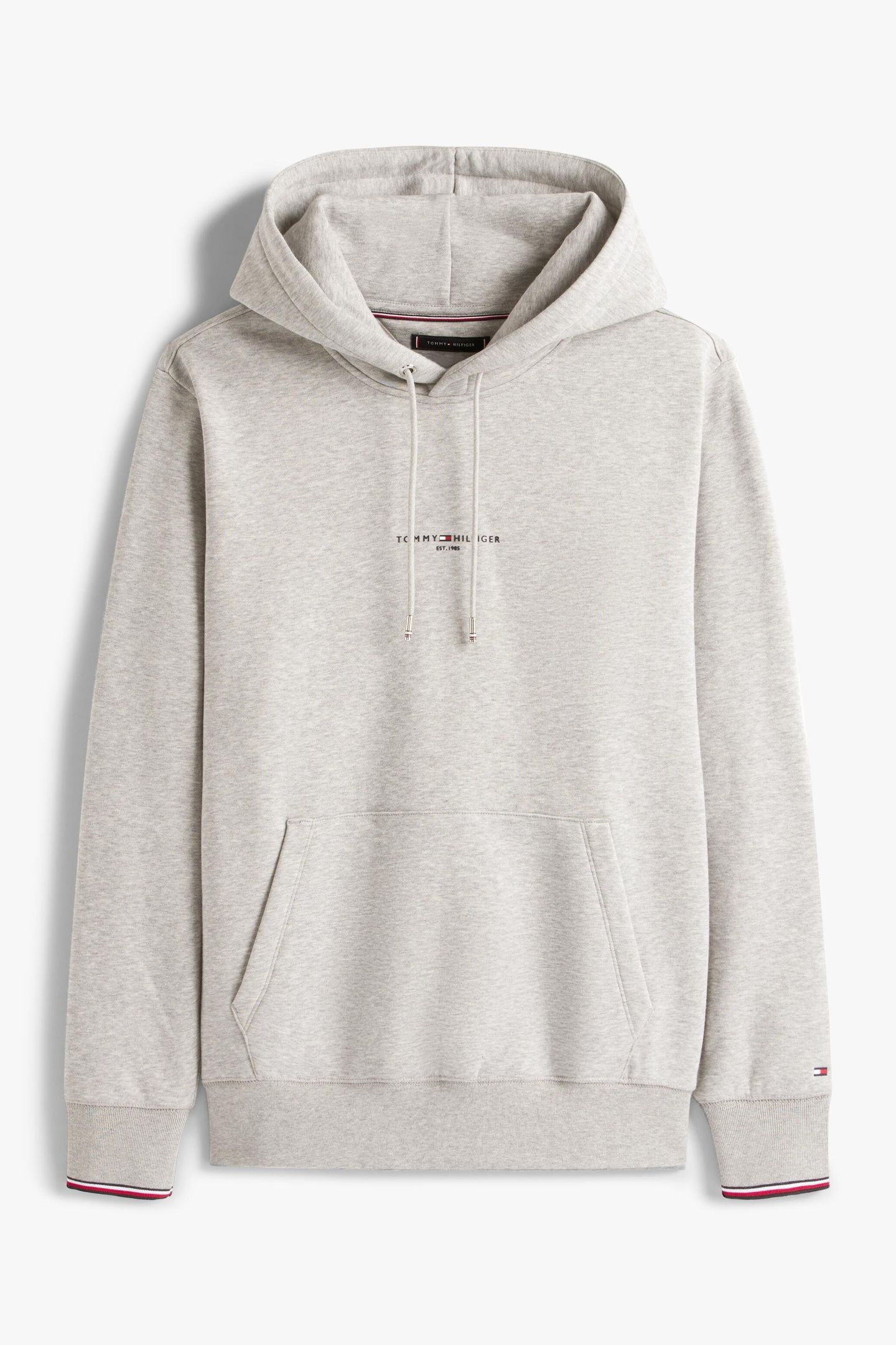 TOMMY LOGO TIPPED HOODIE LIGHT GREY HEATHER 4