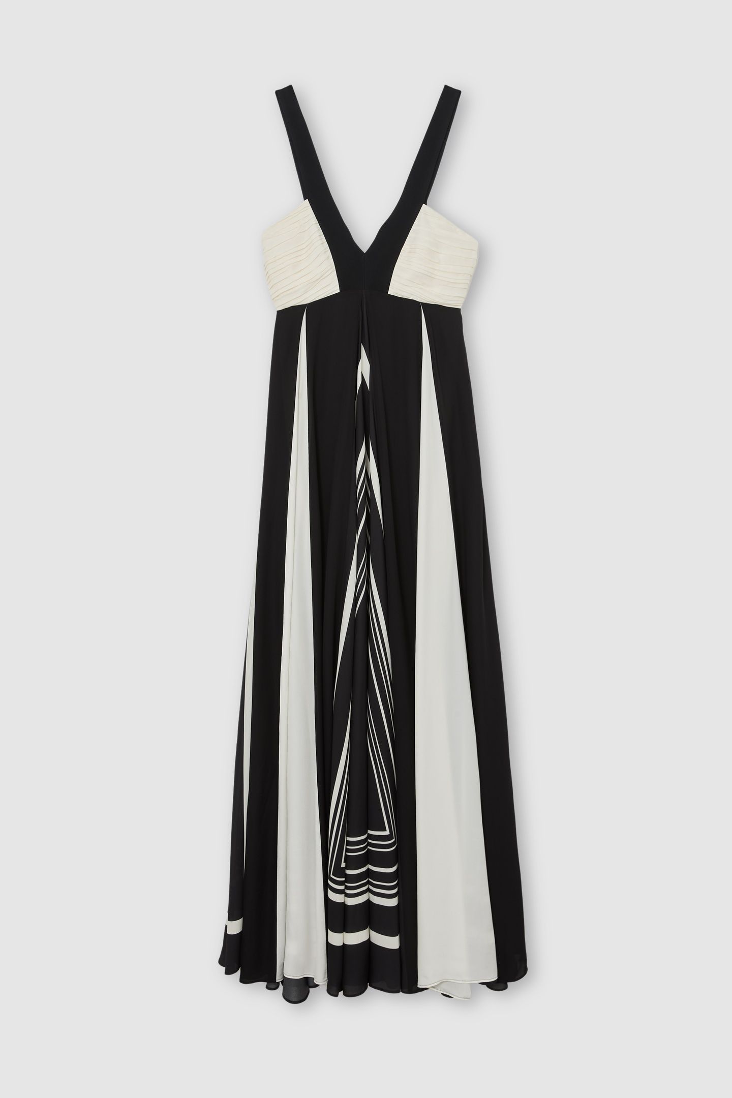 MAXI PRINTED OCCASION DRESS BLACK/IVORY 4