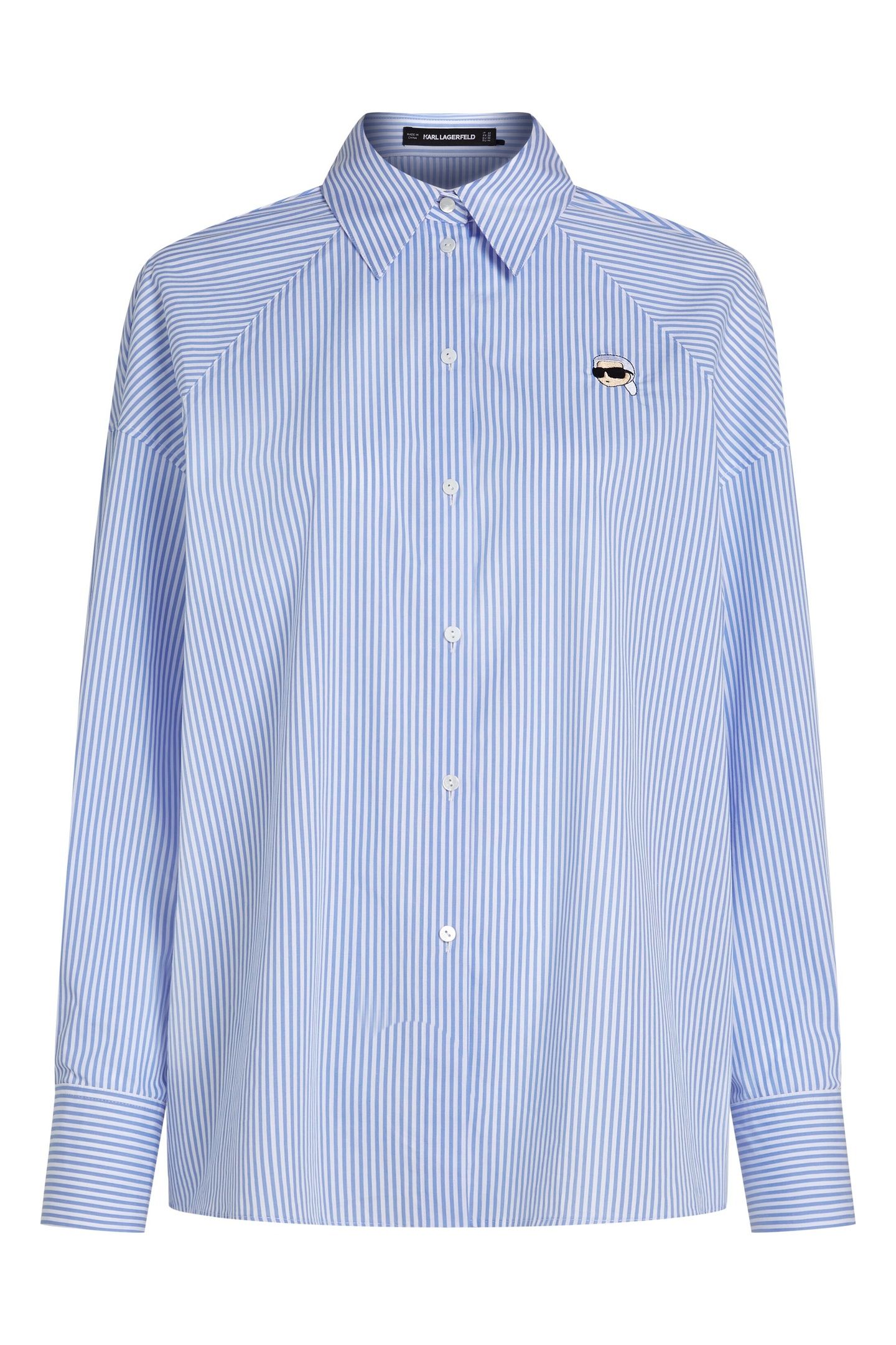 IKON STRIPE BLOUSE WHITE AND BLUE STRIPES 4