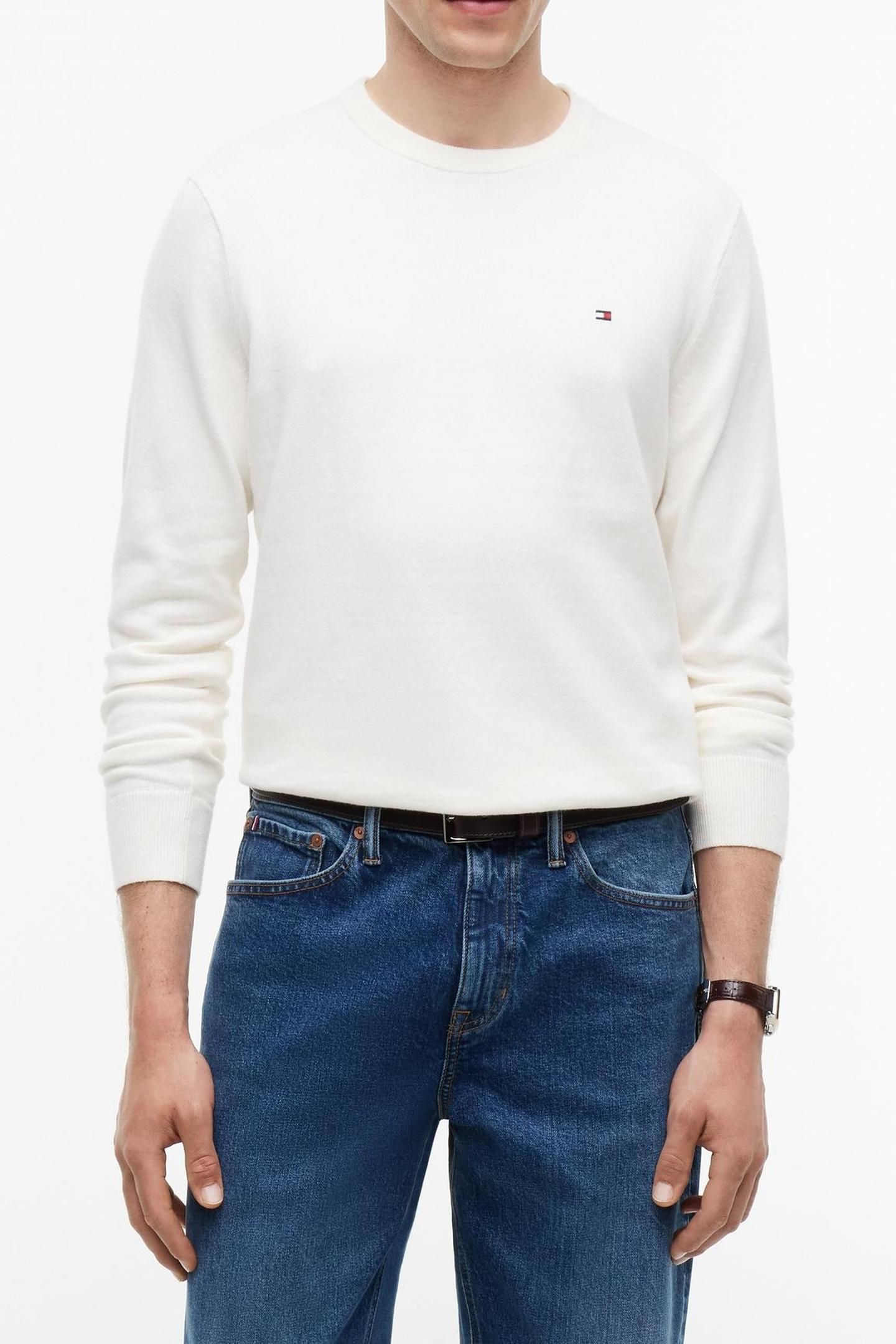 PIMA COTTON CASHMERE SWEATER IVORY PETAL 2