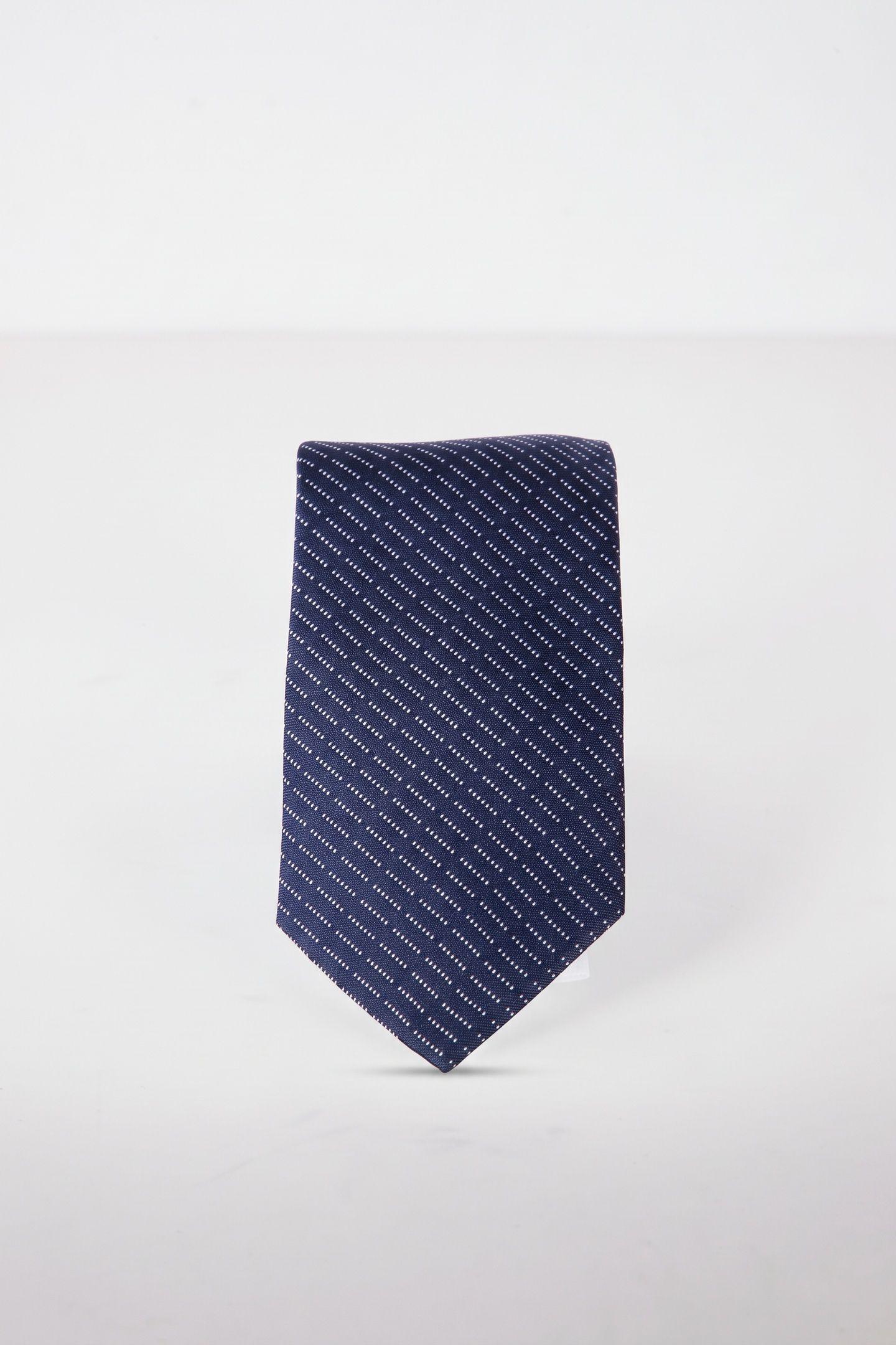 MODERN VERTICAL STRIPE TIE NAVY 1