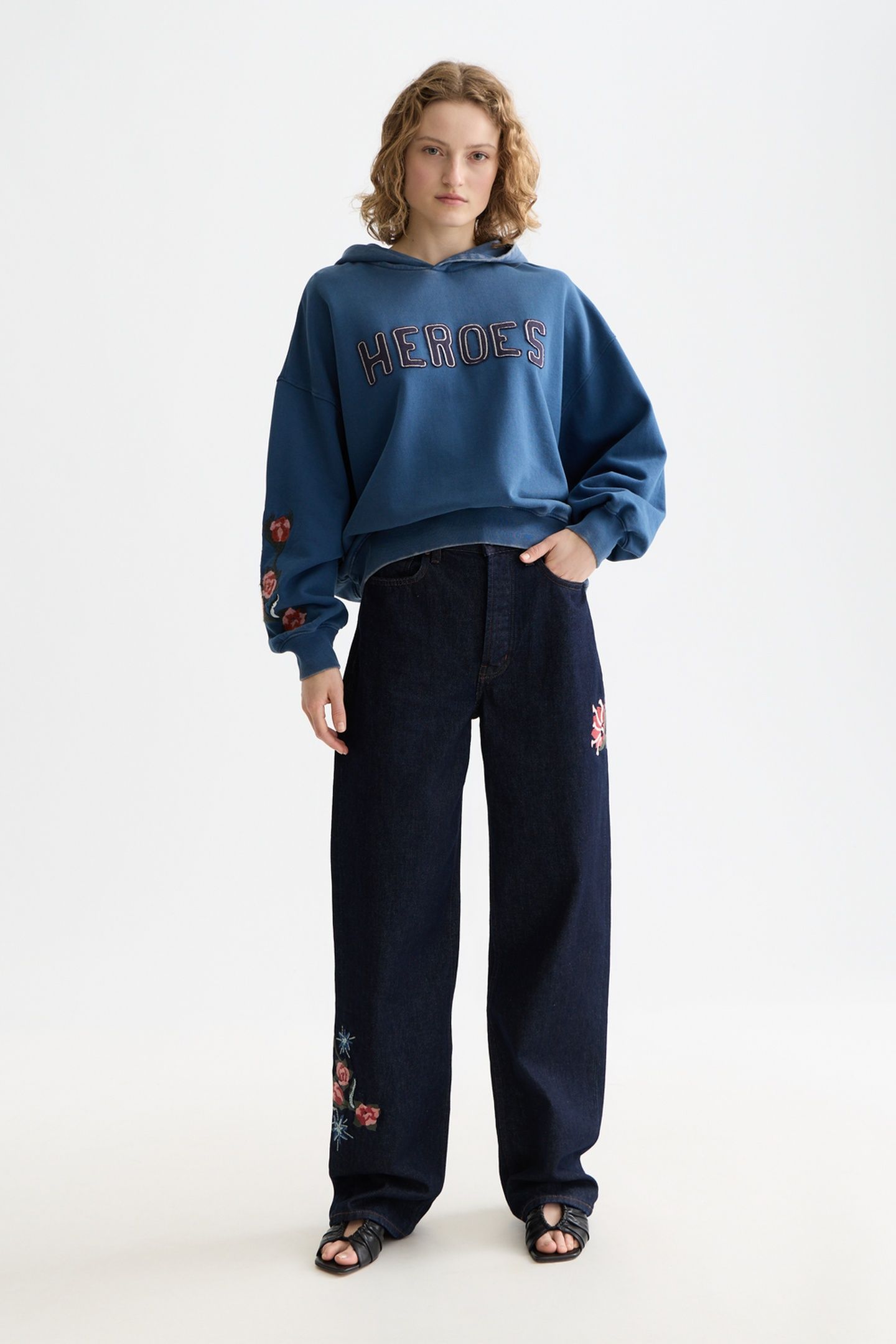 THE 40TH ANNIVERSARY WASHED ARTWORK HOODIE ENSIGN BLUE 1