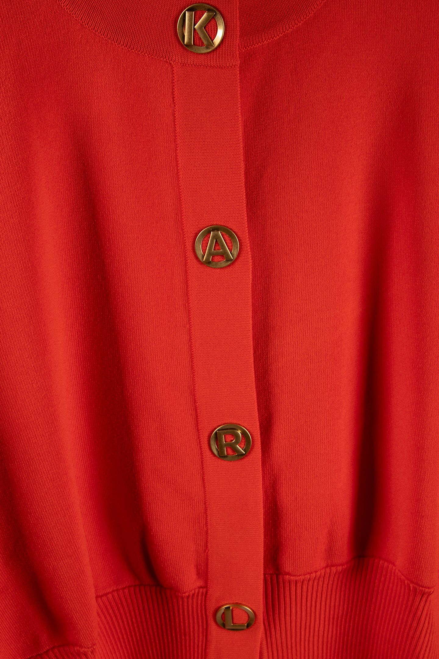 KARL DAILY KNIT CARDIGAN TANGERINE TANGO 4