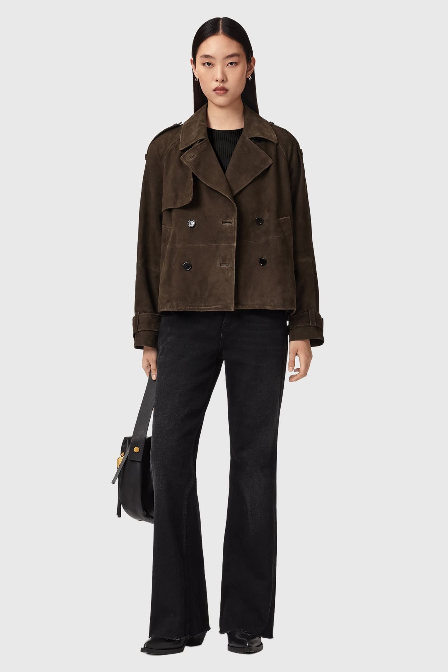 REYA CROPPED MAC BITTER BROWN 5