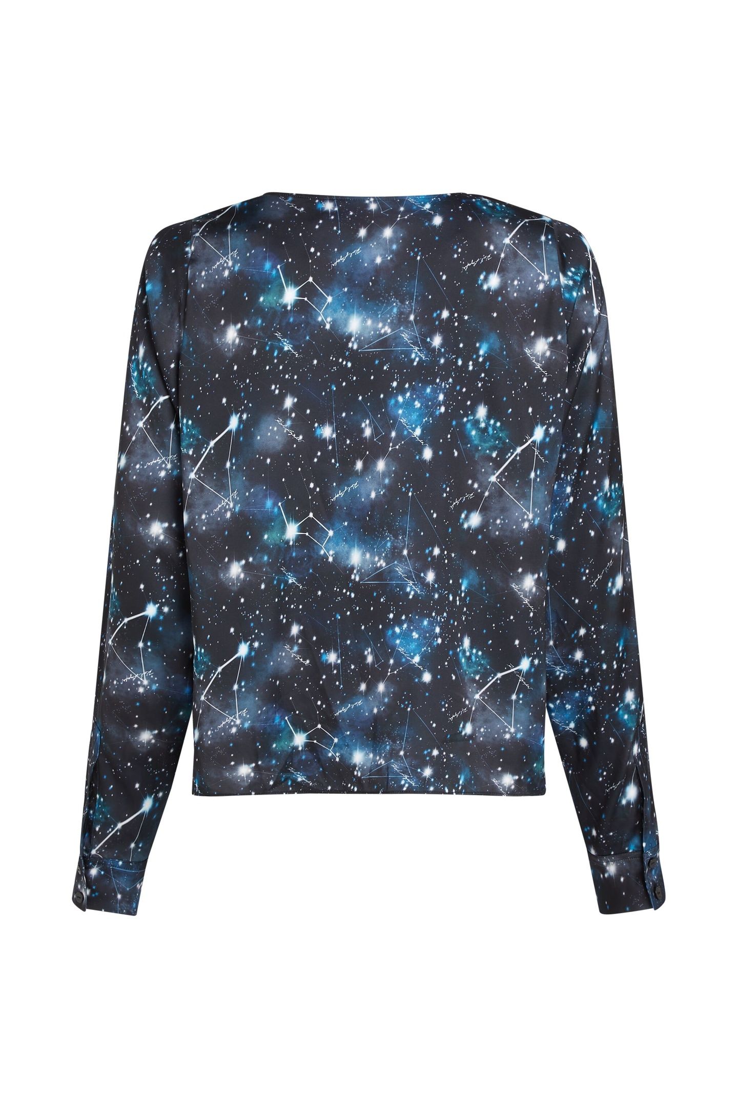 COSMIC PRINT BLOUSE BLACK 2