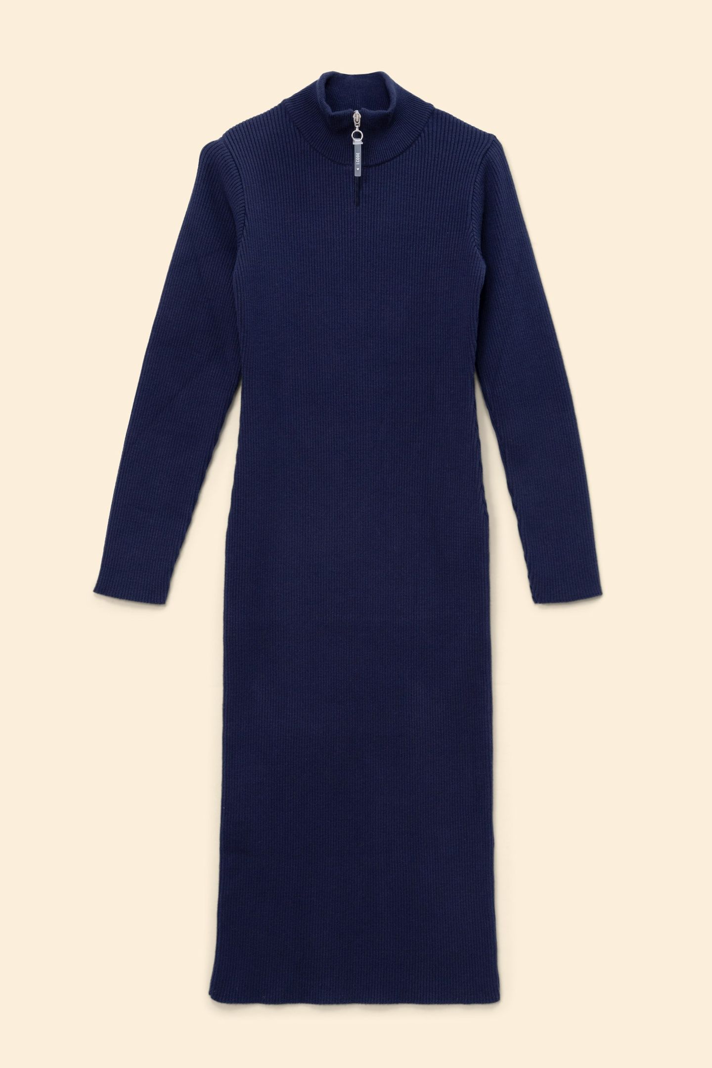 NAVY RIBBED TUBE DRESS 4