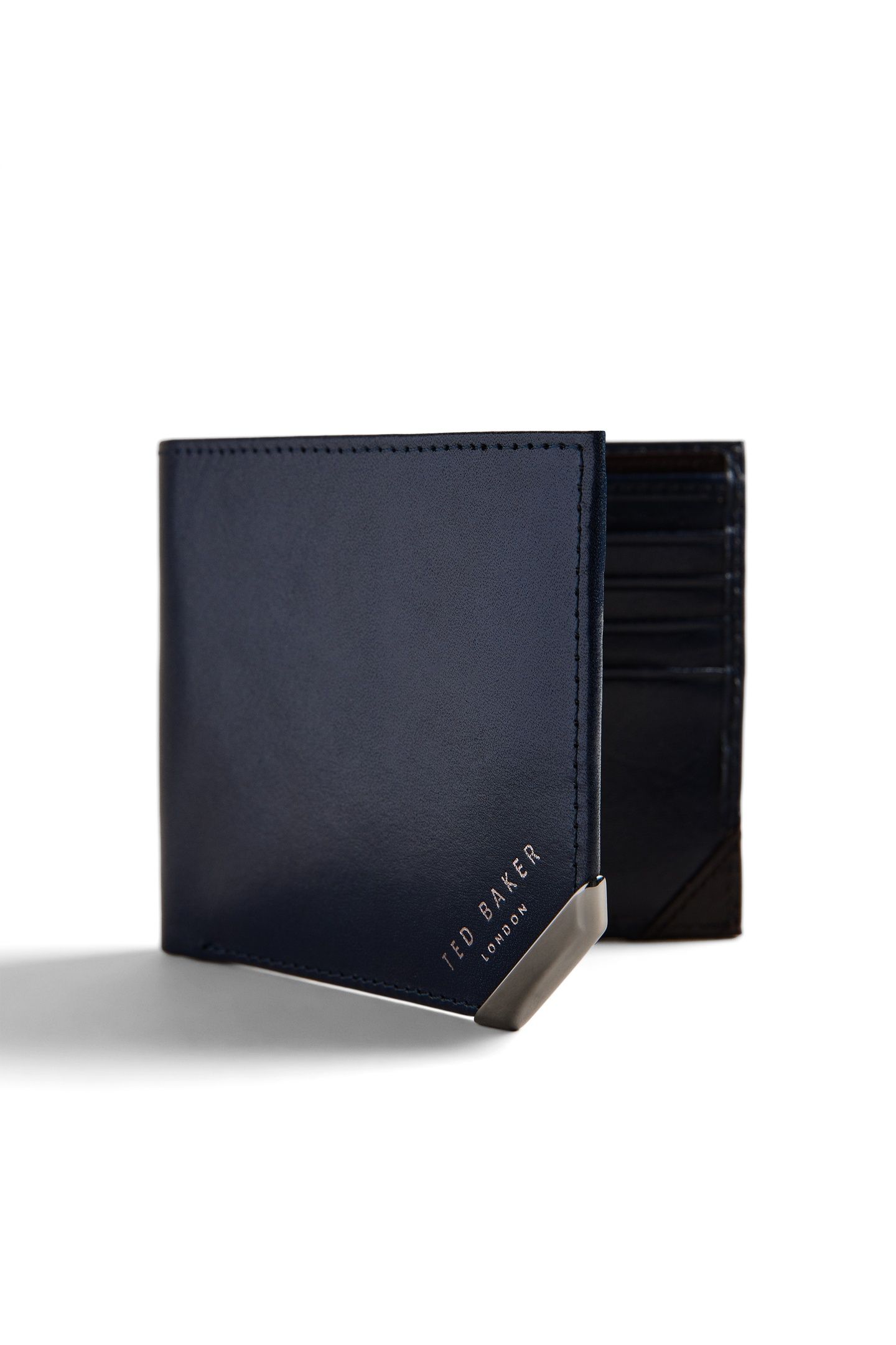 MXW KORNERR METAL CORNER BIFOLD COIN WALLET NAVY 2