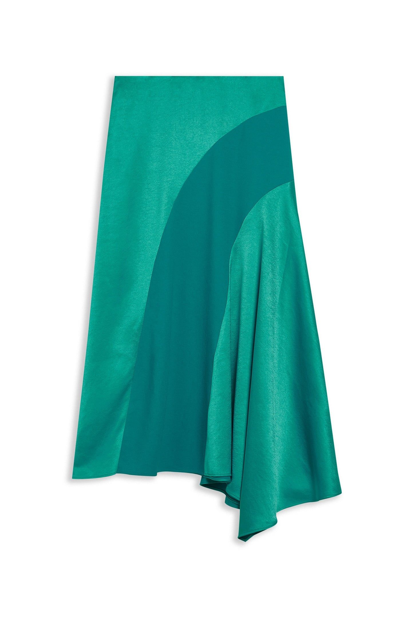 WMS BOLSENA SATIN MIDI SKIRT GREEN 4