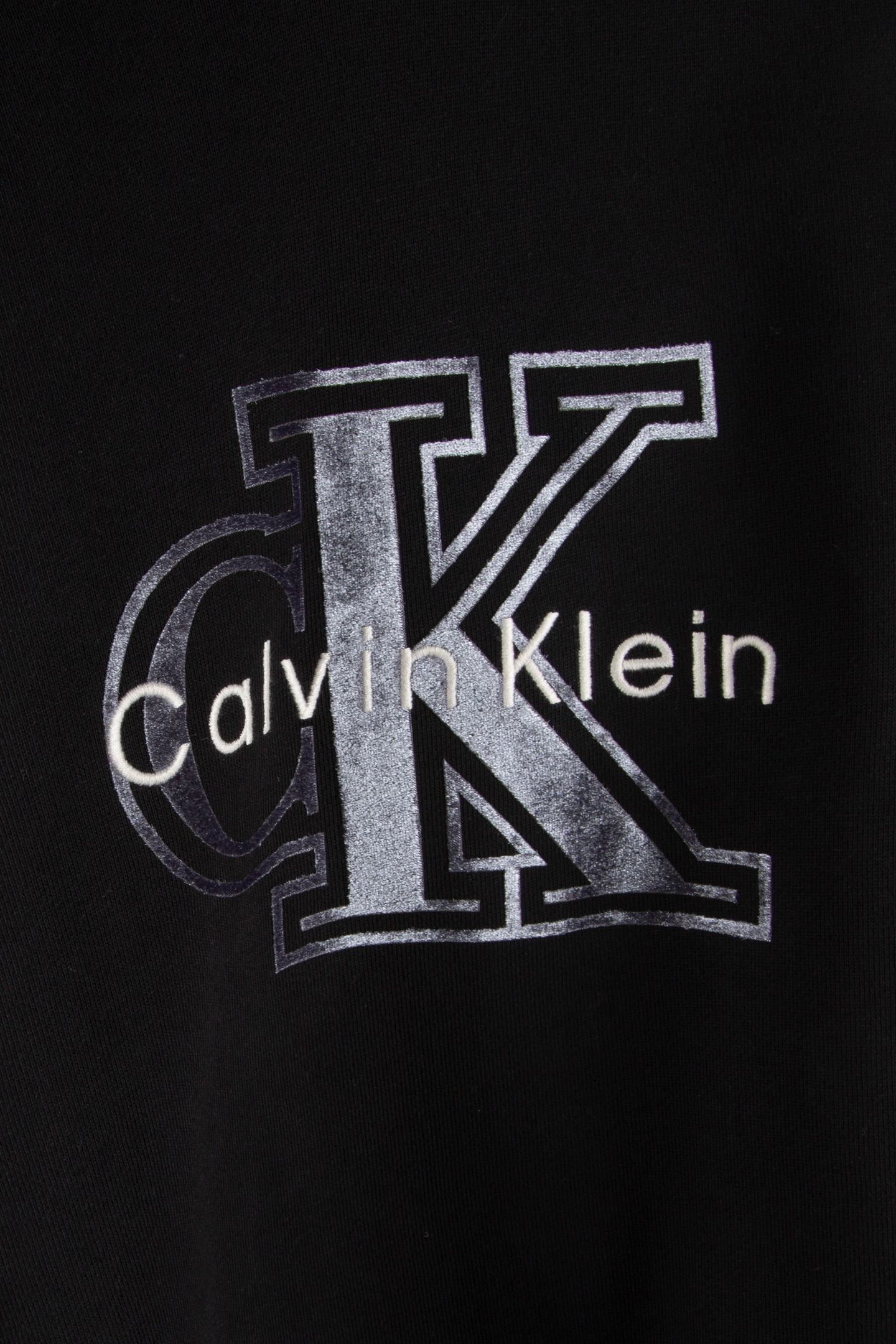 GIRLS VELVET MONOLOGO HOODIE BLACK 5
