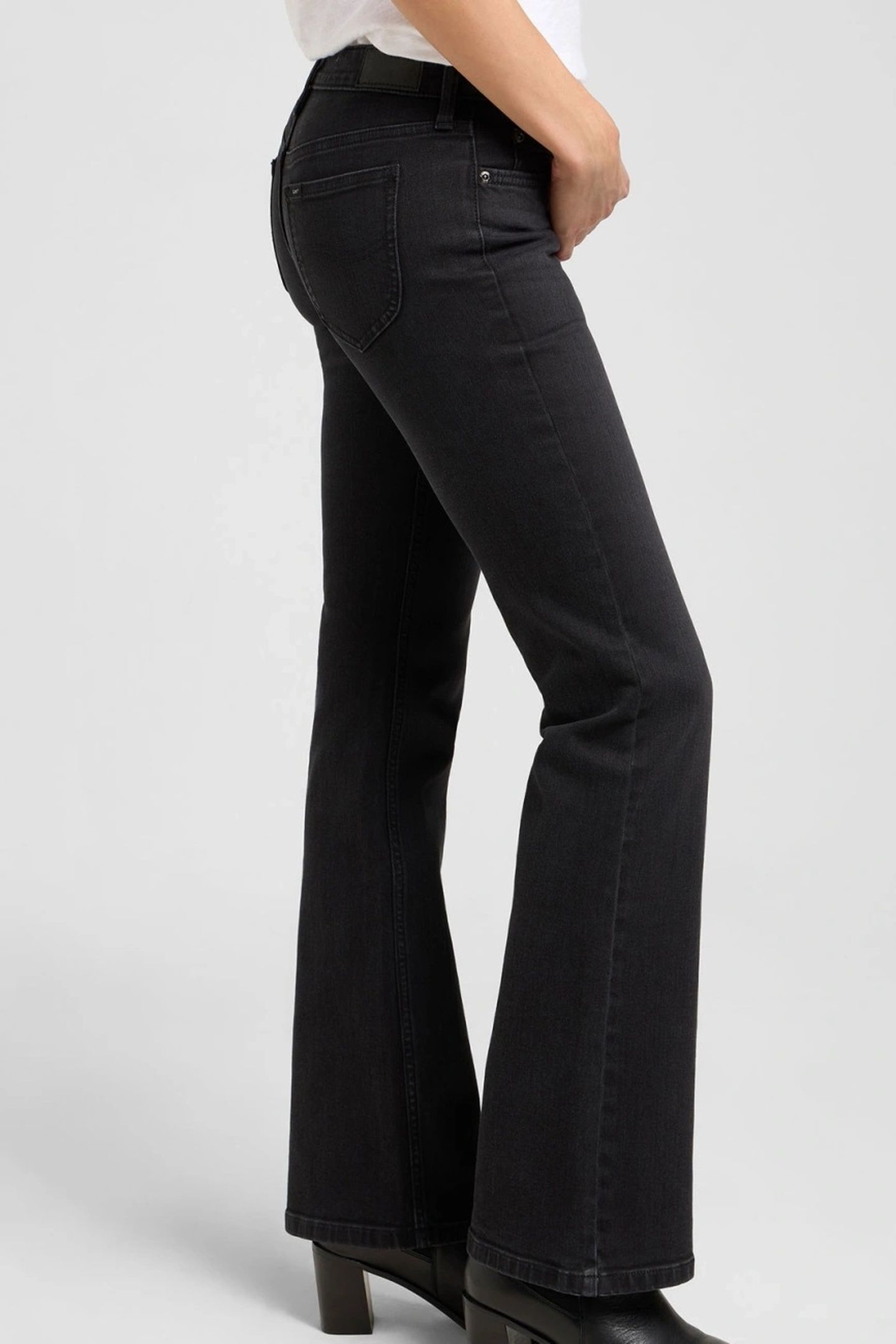 JESSICA NATURAL POWER LOW RISE BOOTCUT JEANS DENIM BLACK 3