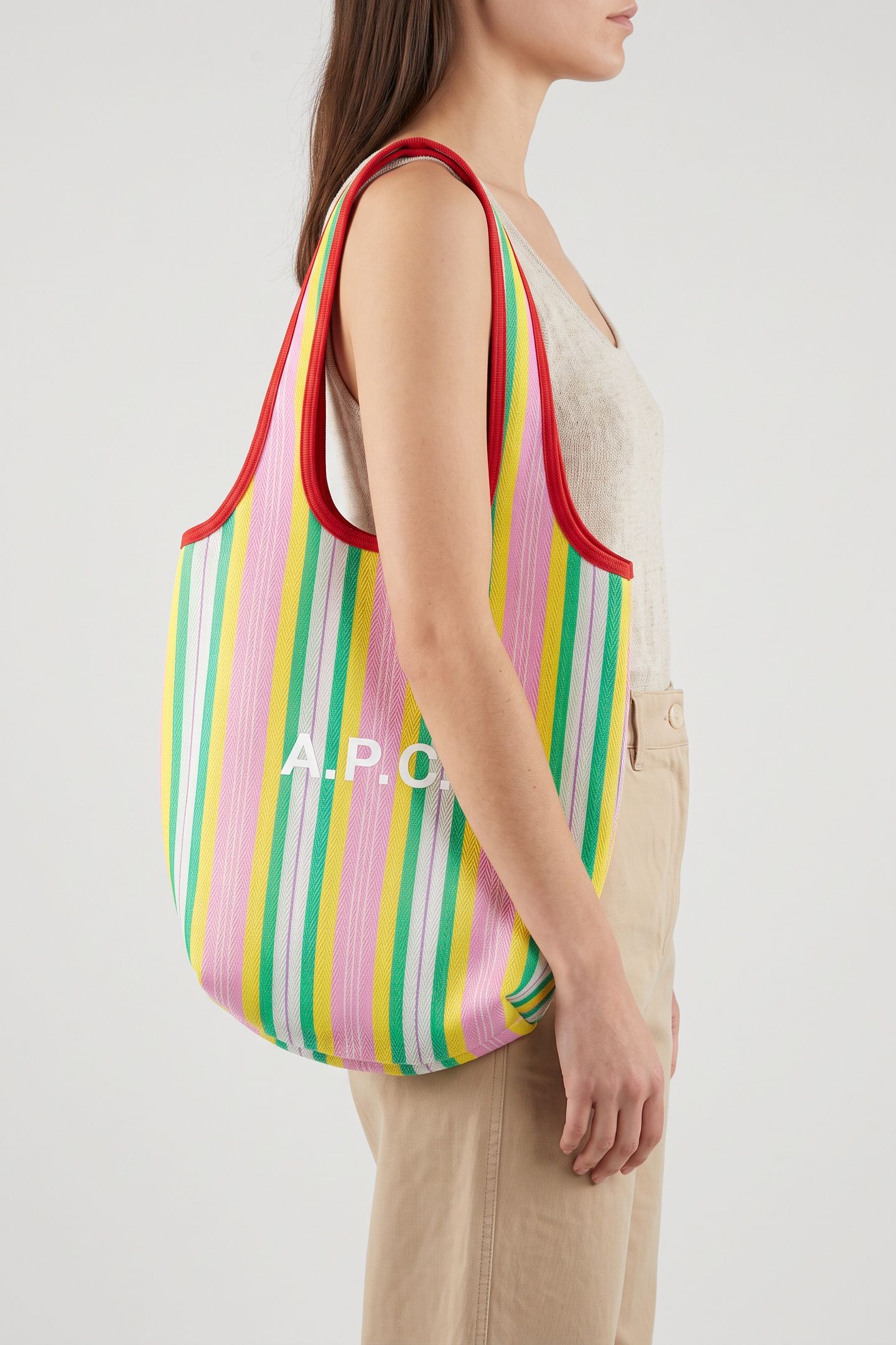 UNISEX TOTE NINON SMALL PINK/MULTICOLOR 3