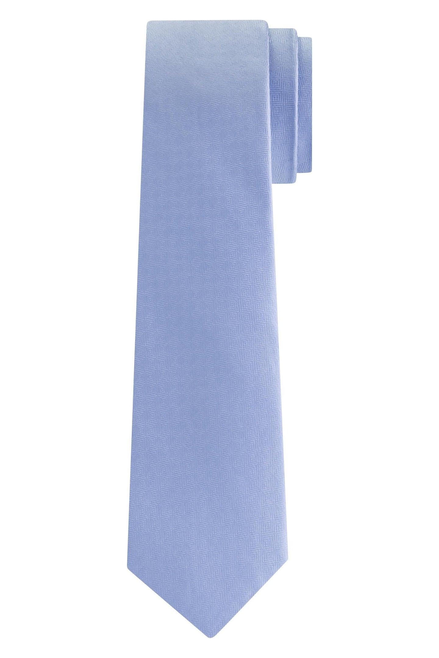 TONAL GRID SILK TIE VISTA BLUE 1