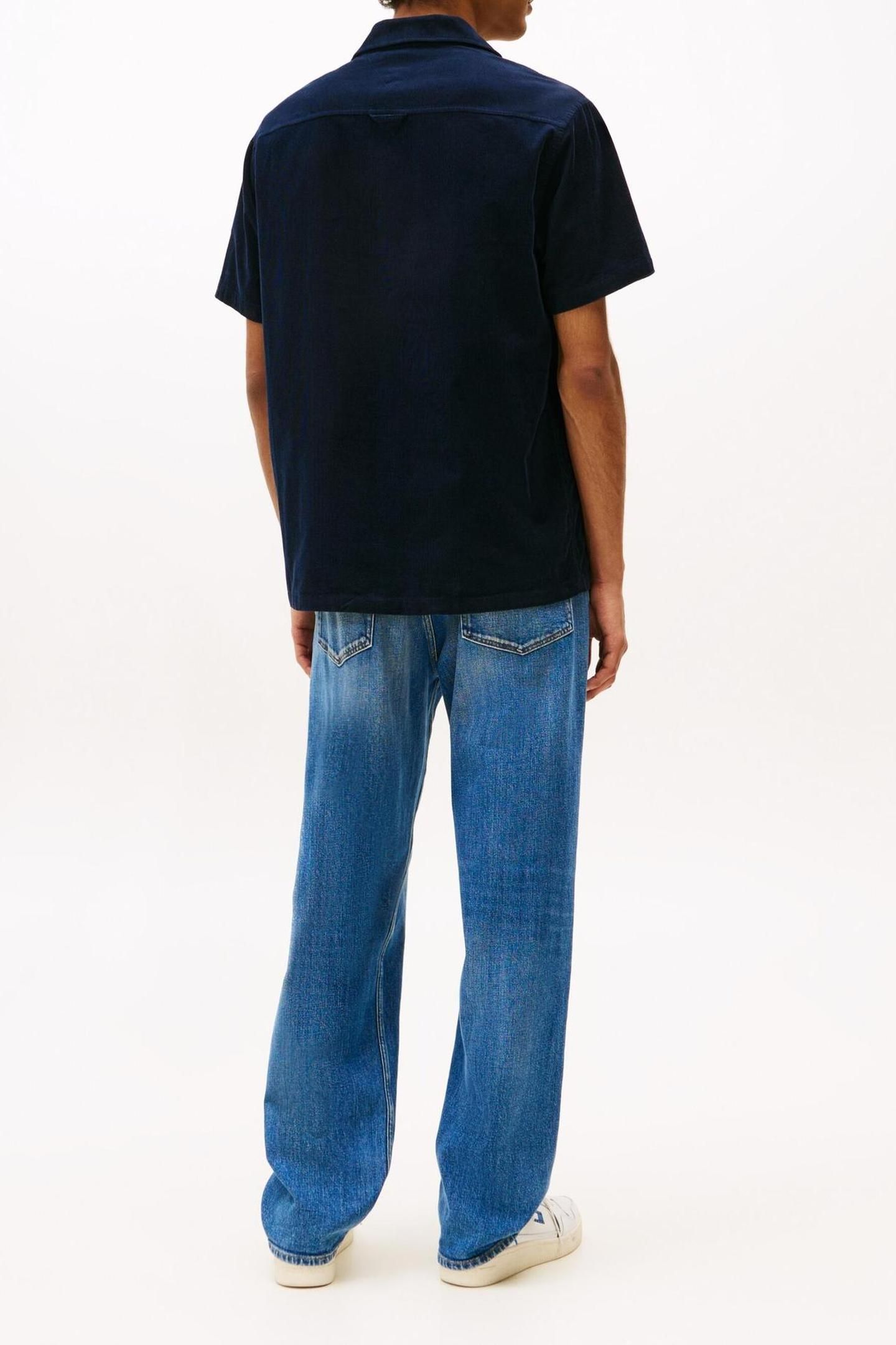 TJM CORD REG CAMP SHIRT DARK NIGHT NAVY 3
