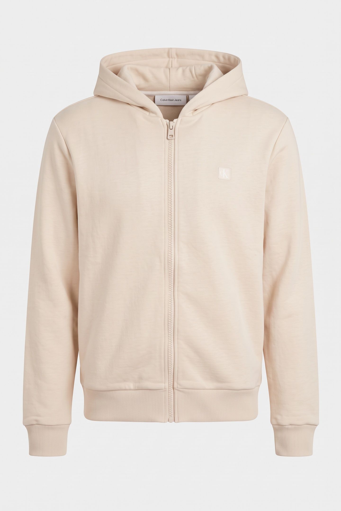 UNISEX MINI BADGE ZIP-THROUGH WHITECAP GRAY 2