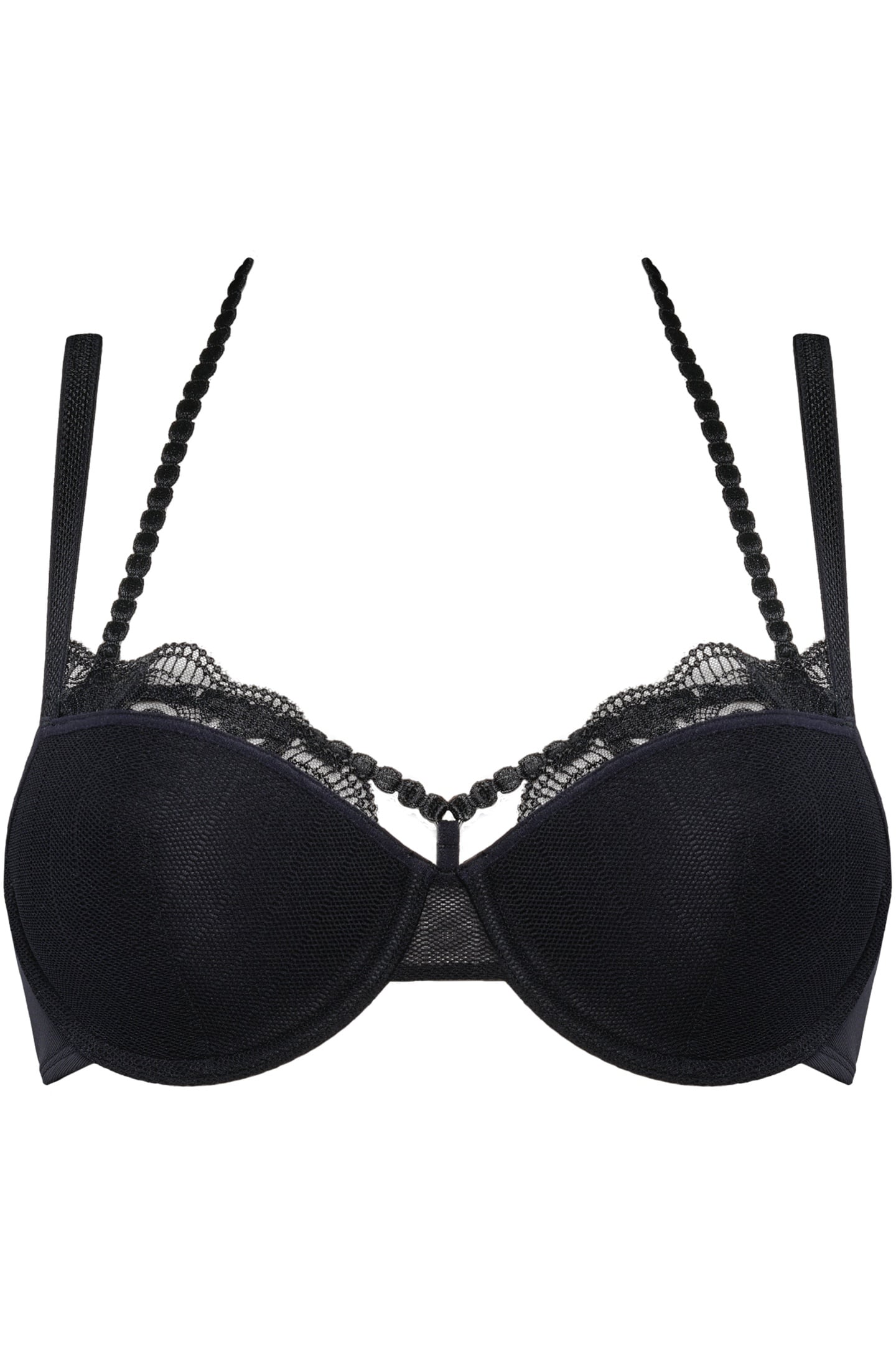 THE MAURITSHUIS BLACK PLUNGE BALCONY BRA 3