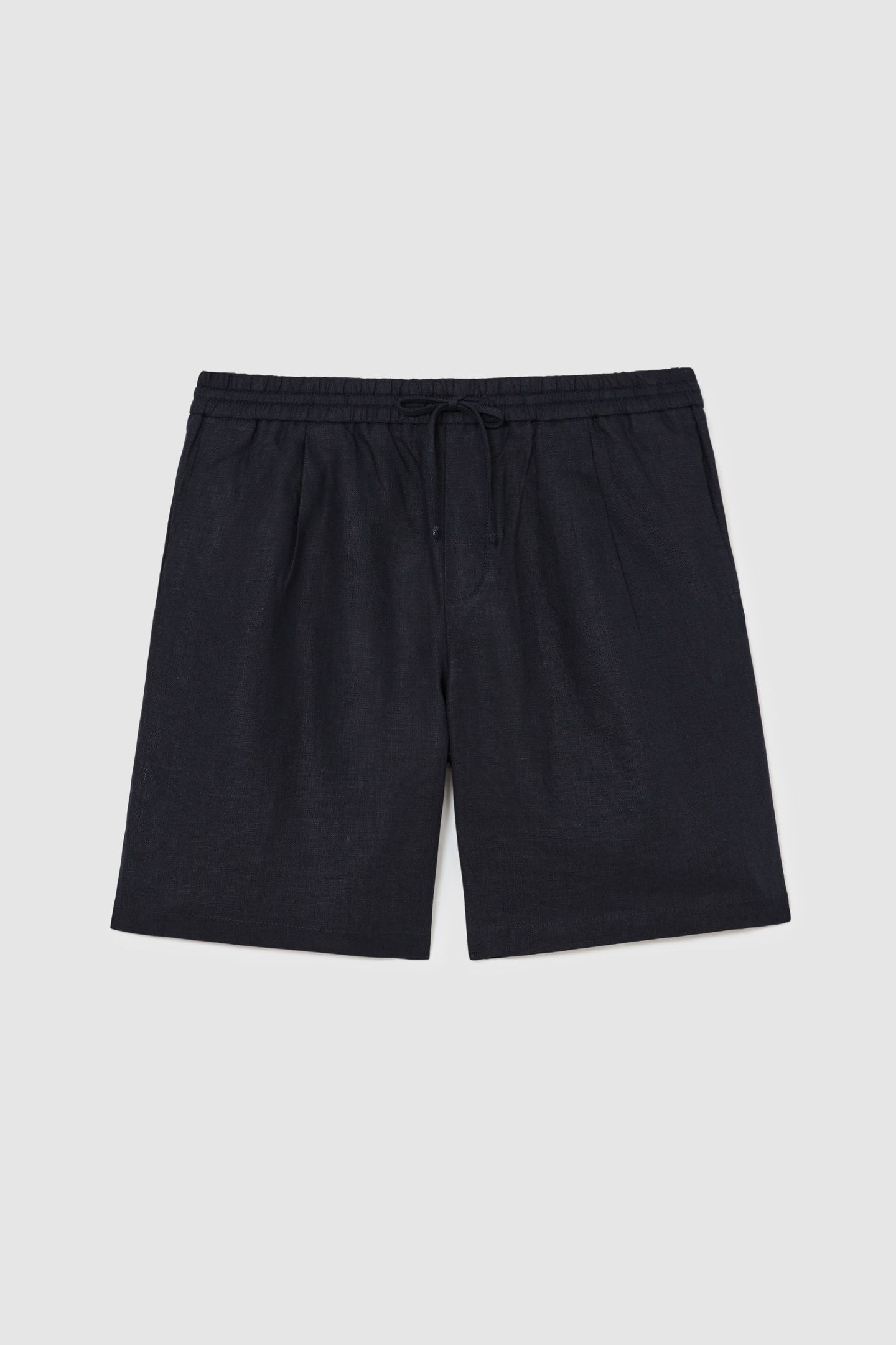 LINEN DRAWSTRING SHORT NAVY 3
