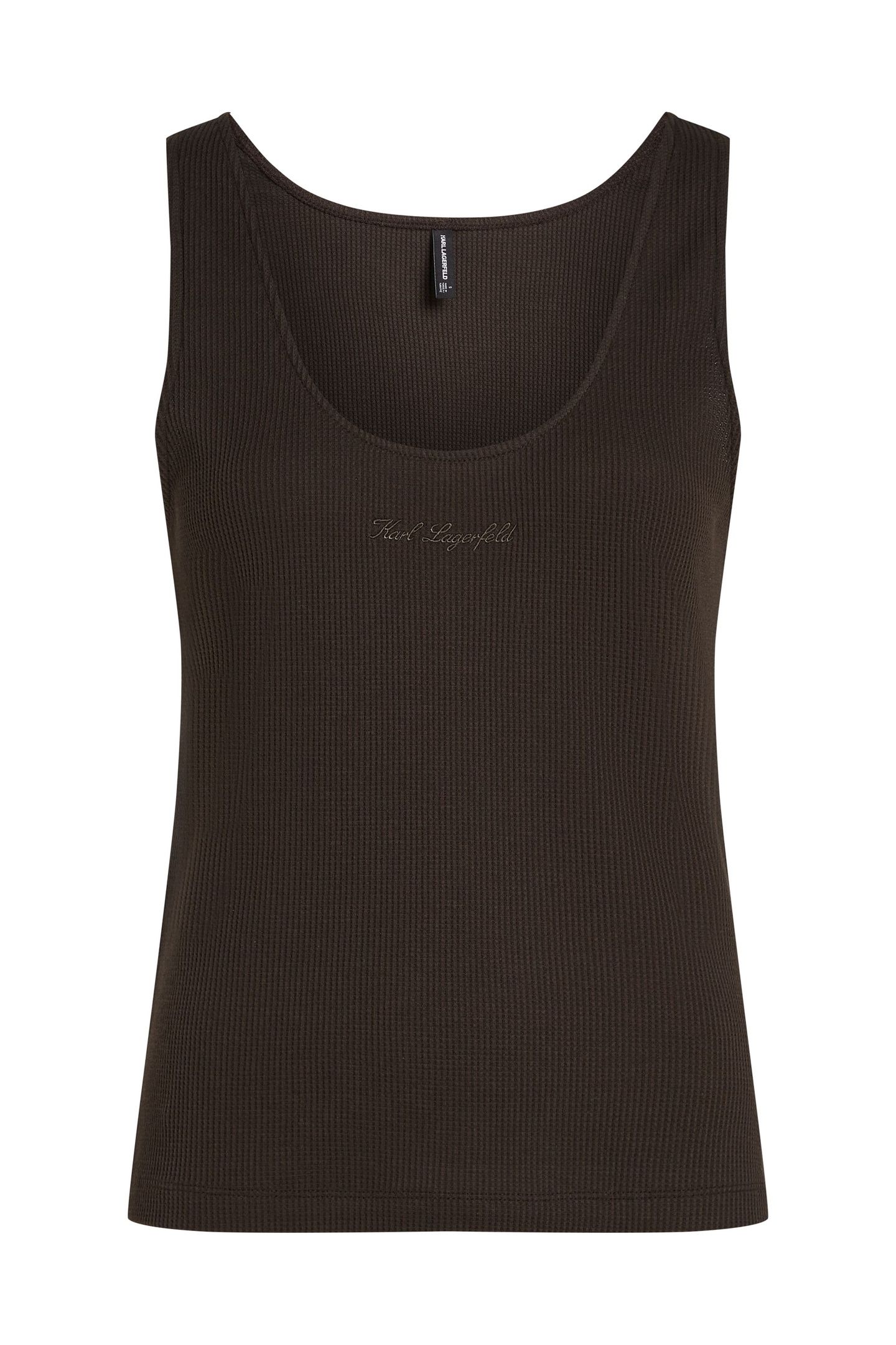HOTEL KARL WAFFLE TANK TOP BLACK COFFEE 4