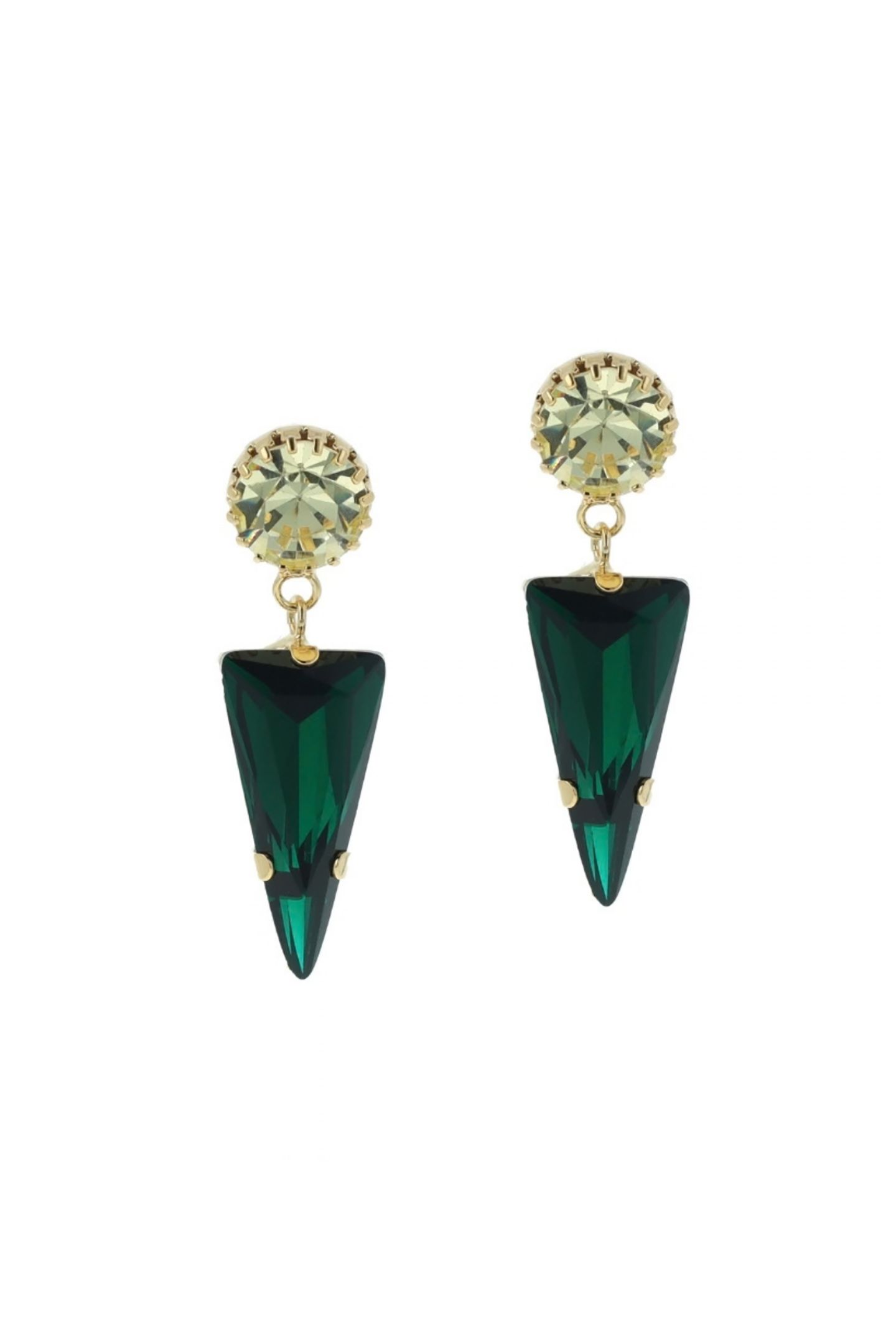 POLYGON EARRINGS GREEN 1