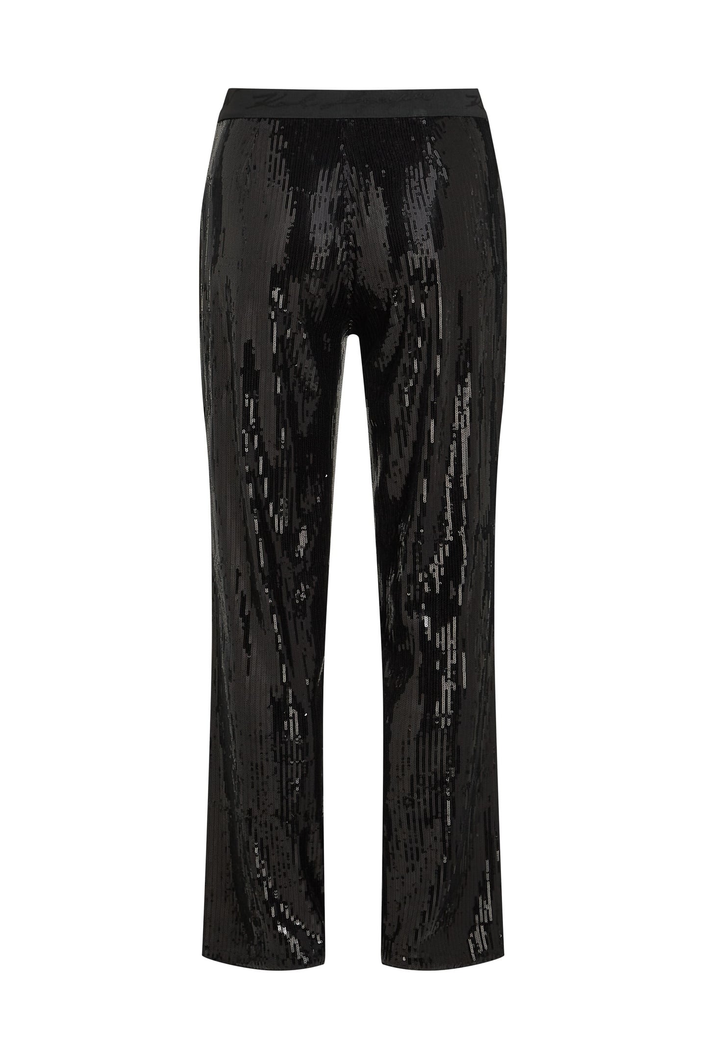 SEQUINS STRAIGHT PANTS BLACK 2