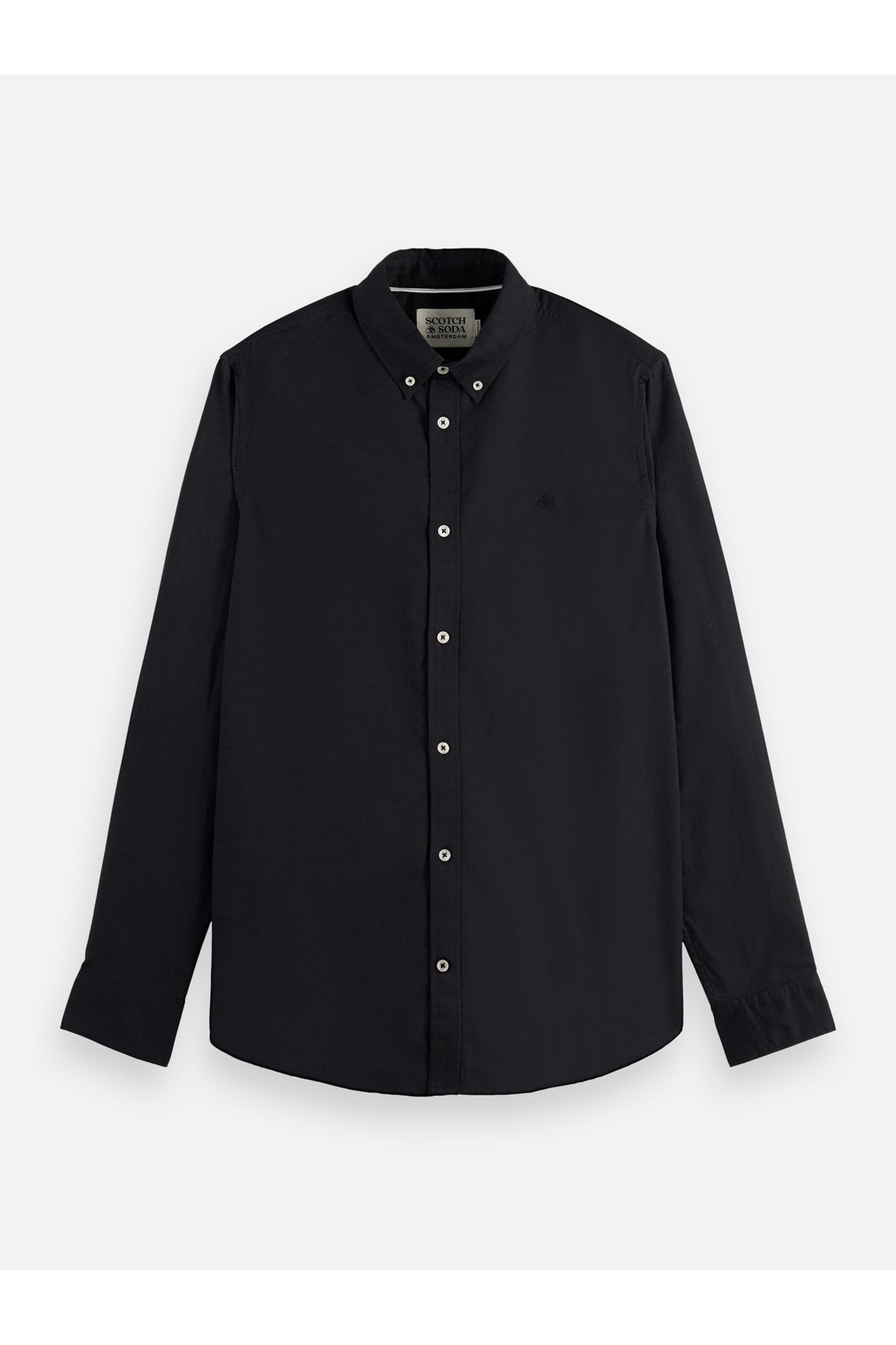 OXFORD SOLID REGULAR-FIT SHIRT BLACK 4