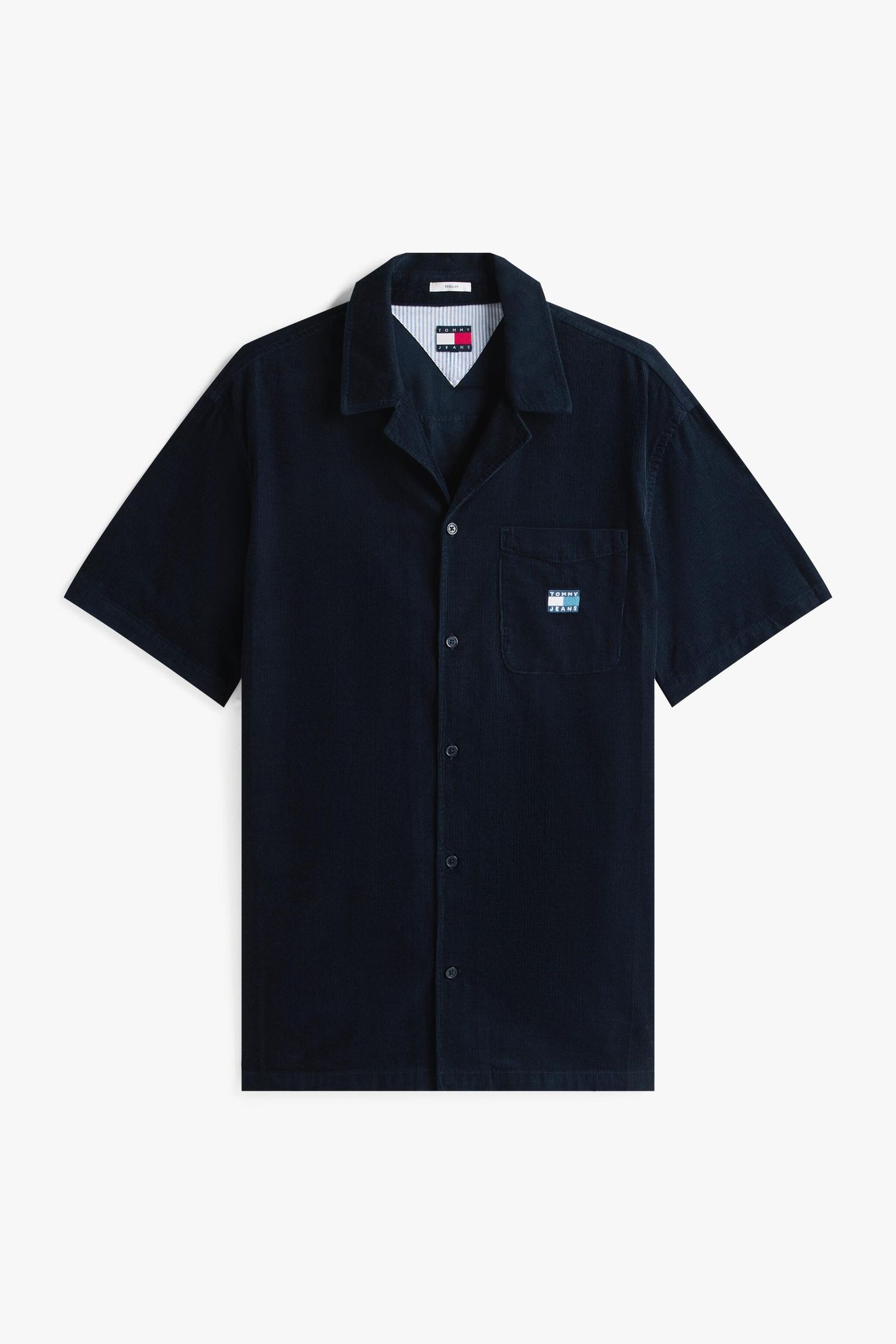TJM CORD REG CAMP SHIRT DARK NIGHT NAVY 4