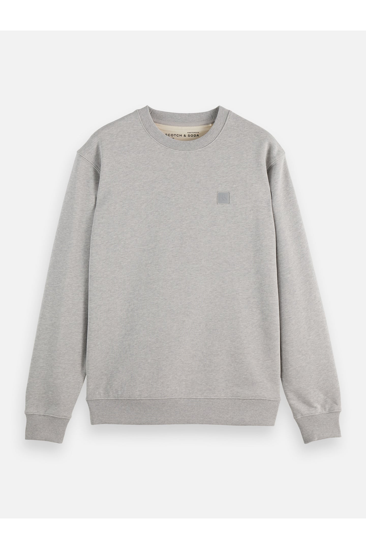 LOGO BADGE REGULAR-FIT SWEATSHIRT LIGHT PASTEL GREY 4
