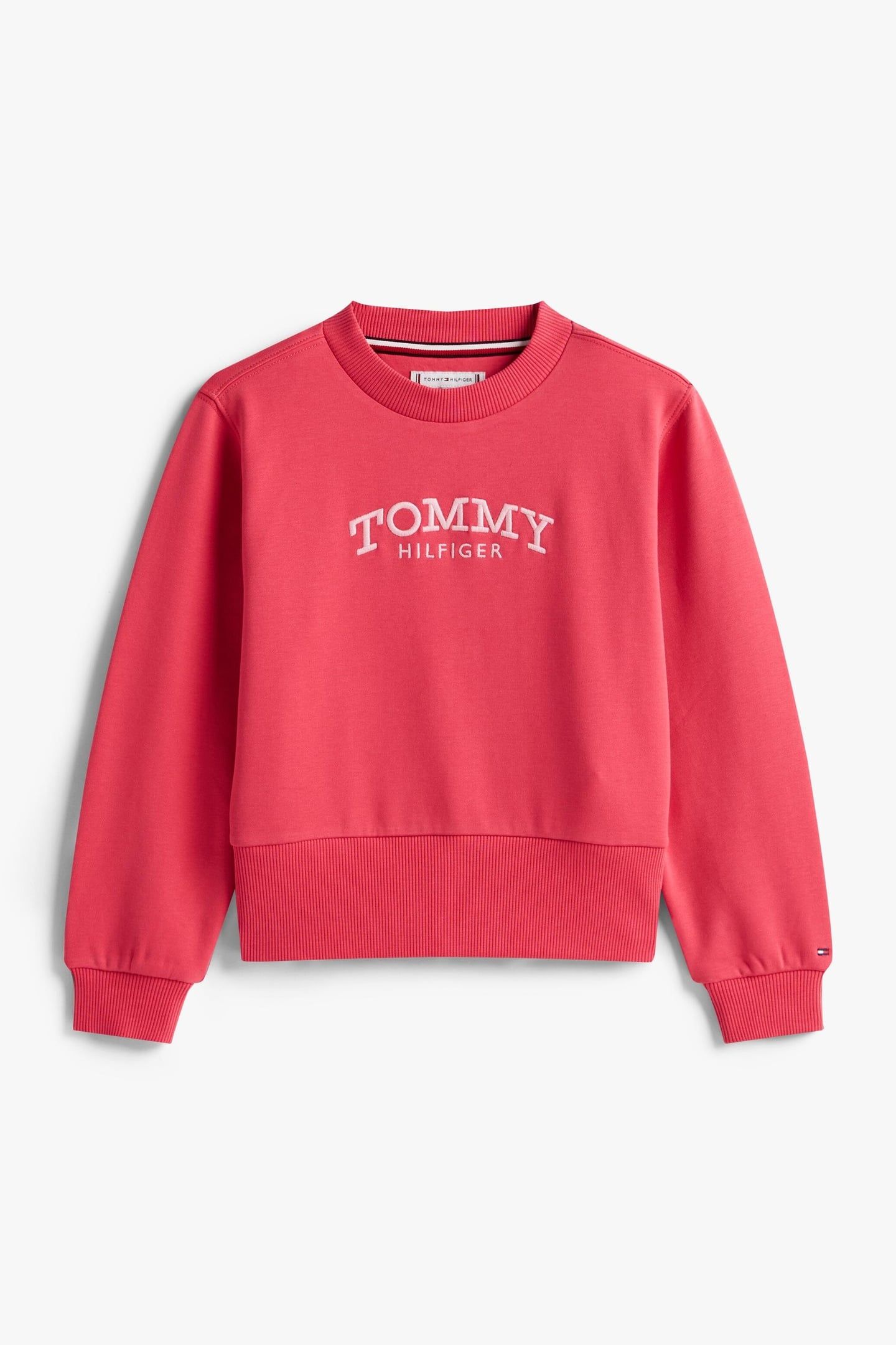 GIRLS HIGH RIB HEM CREW NECK VINTAGE CERISE 3