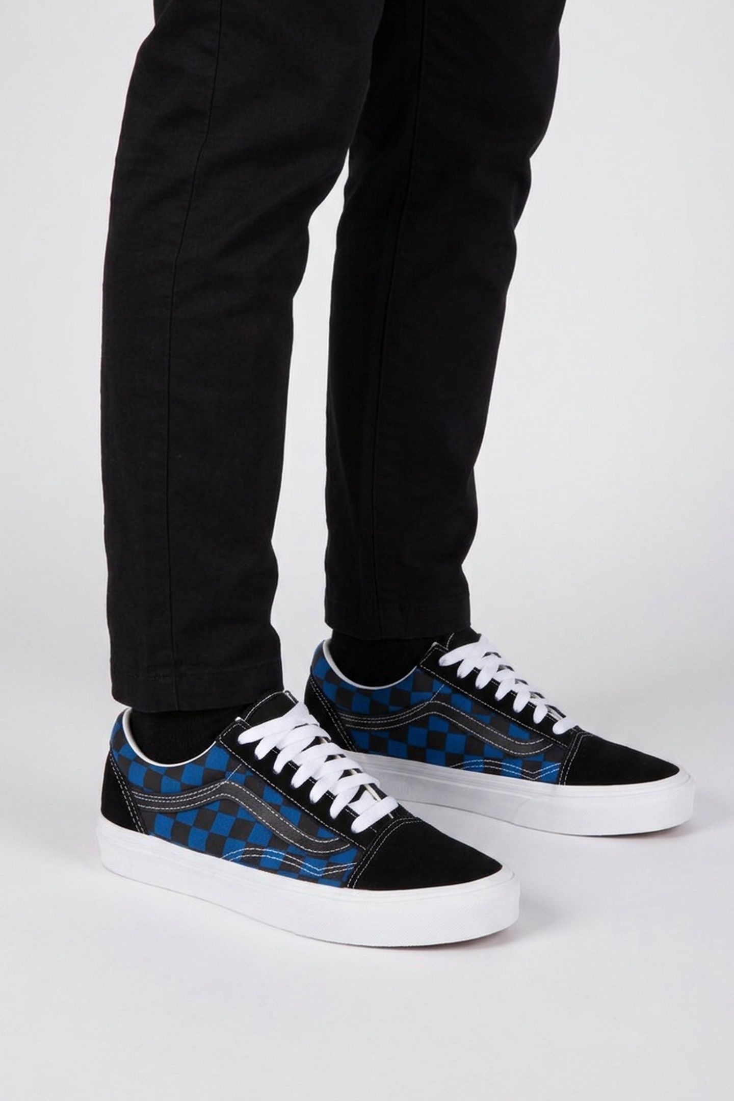 UNISEX OLD SKOOL CHECKERBOARD BLUE/BLACK 4