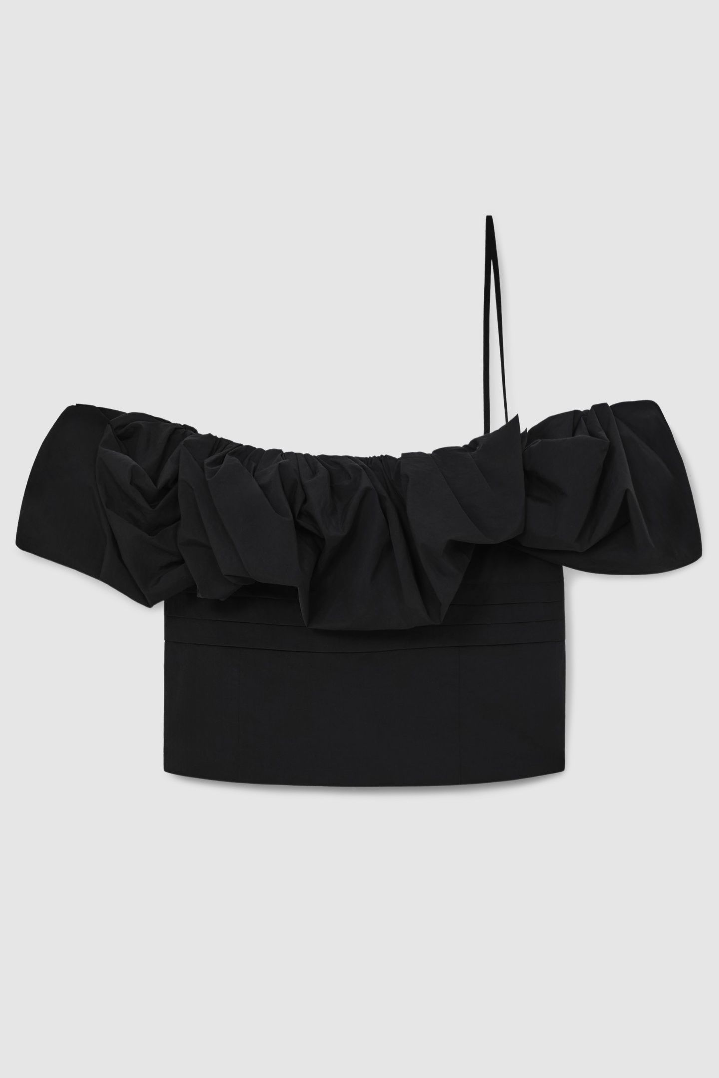 SCULPTURAL BANDEAU TOP BLACK 6