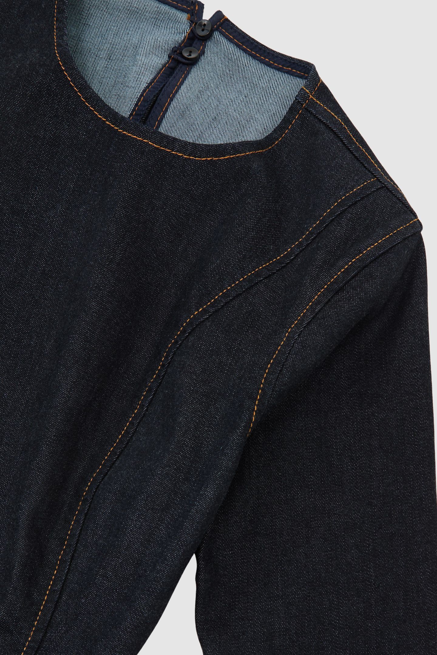 LONGSLEEVE WIDELEG DENIM JUMPSUIT INDIGO BLUE 4
